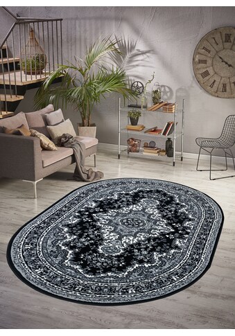 Home affaire Teppich »Oriental«, oval, 7 mm Höhe, Orient-Optik, mit Bordüre, Teppich... kaufen