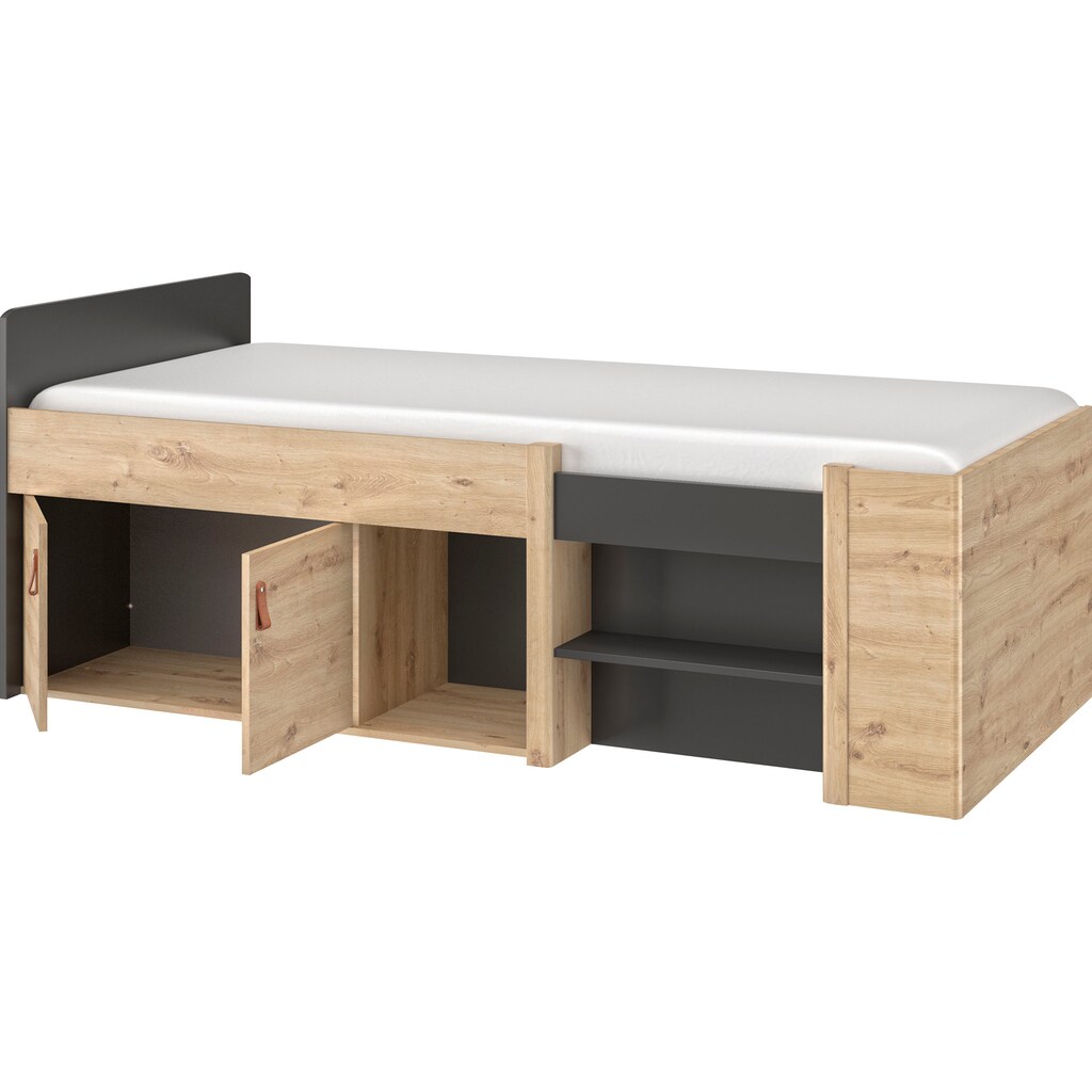 Gami Jugendzimmer-Set »Arthus«, (2 St., Funktionsbett, Kleiderschrank)