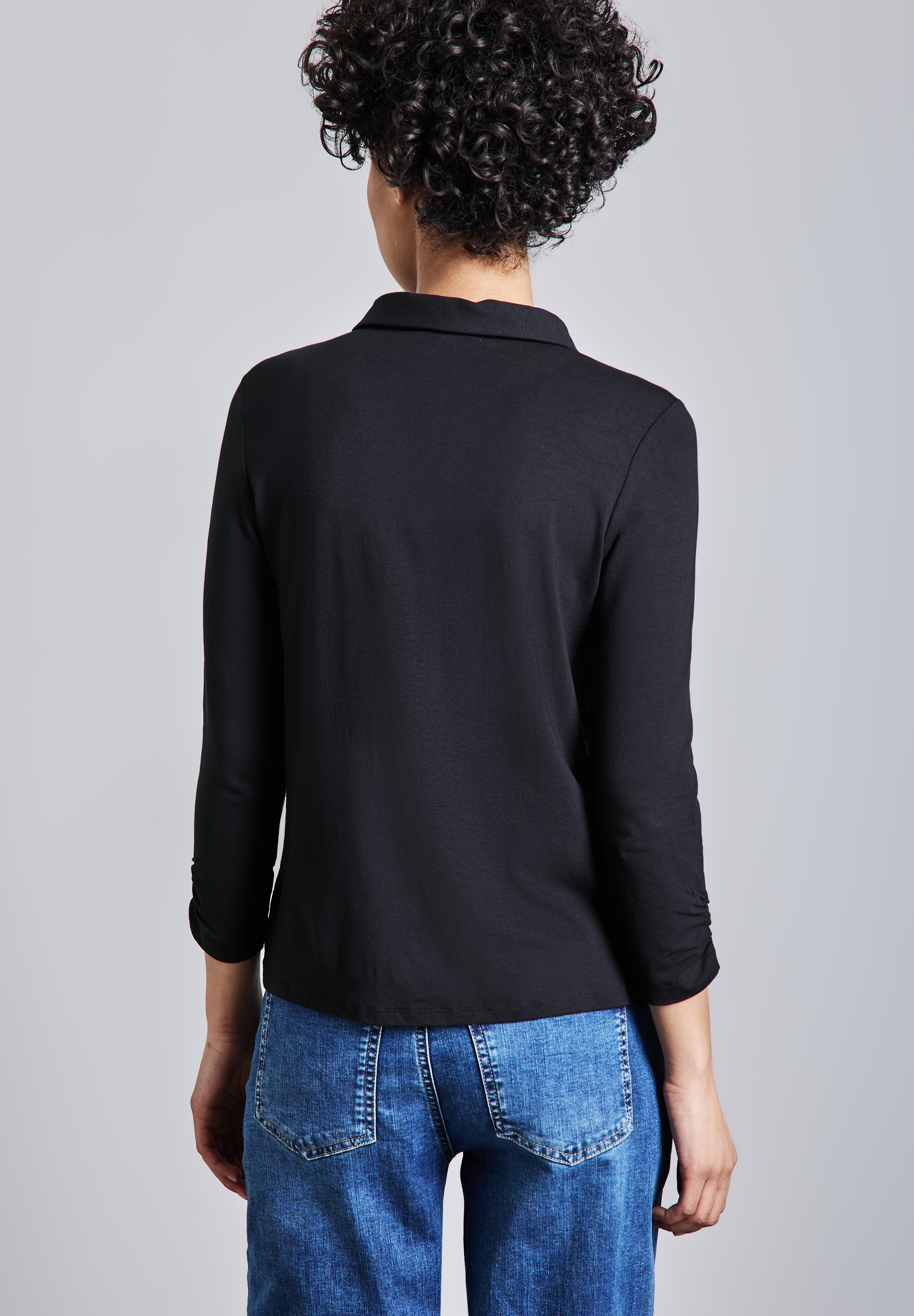 STREET ONE Poloshirt, mit 3/4 Ärmeln