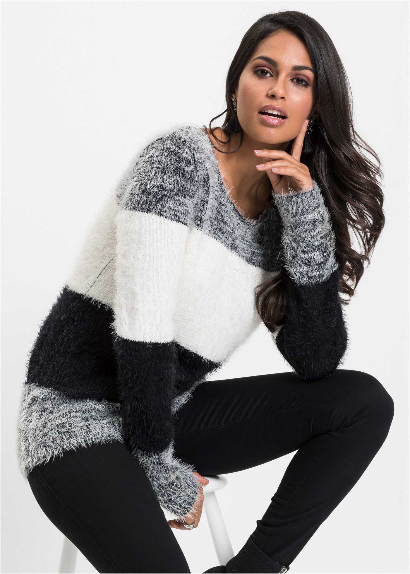 bonprix Strickpullover "Grobstrick-Pullover" Grobstrick-Pullover günstig online kaufen