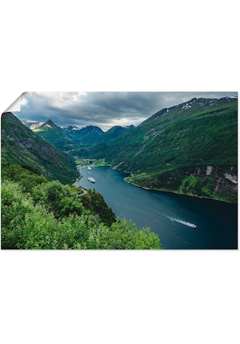 Wandbild »Blick auf den Geirangerfjord Norwegen«, Küste, (1 St.)
