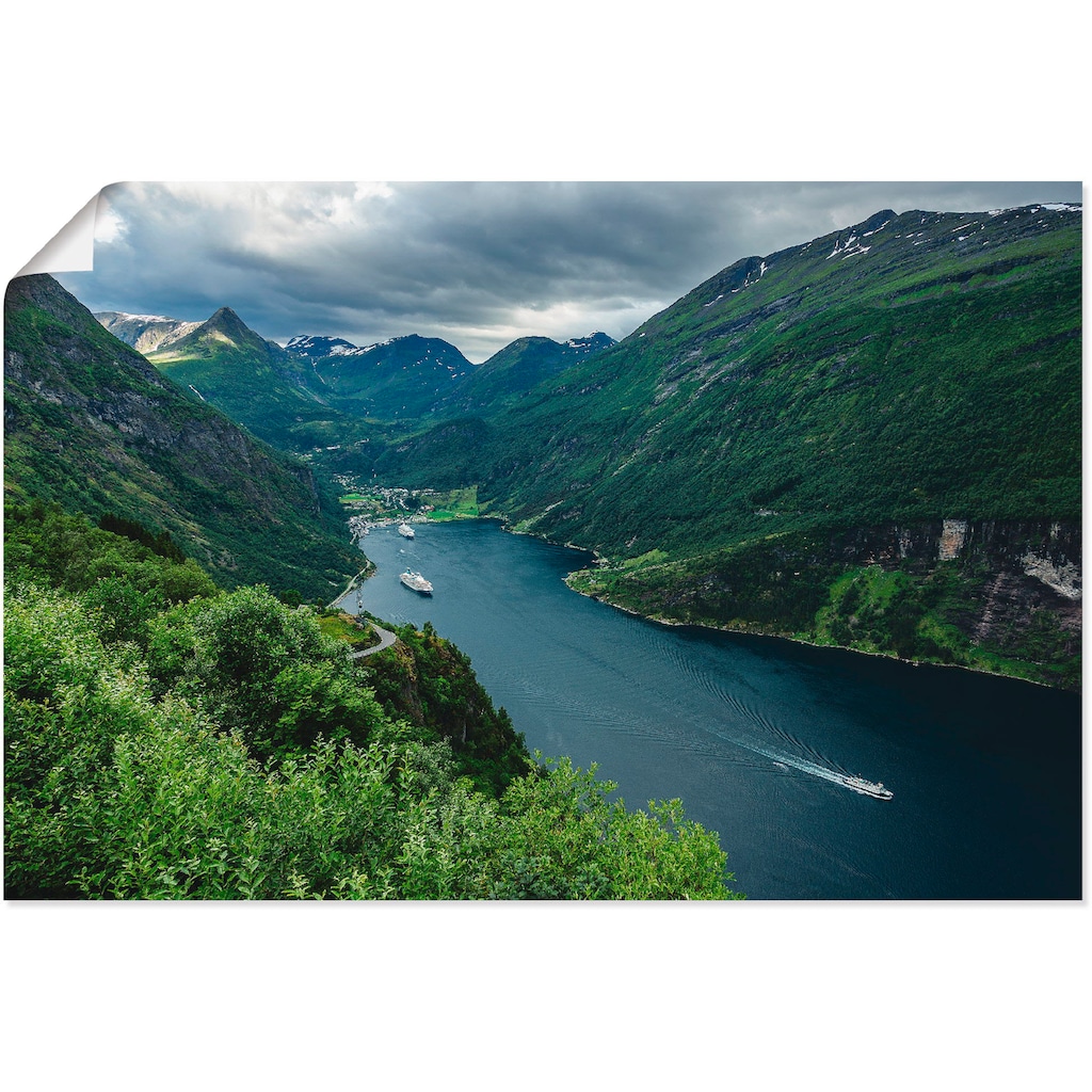 Artland Wandbild »Blick auf den Geirangerfjord Norwegen«, Küste, (1 St.)