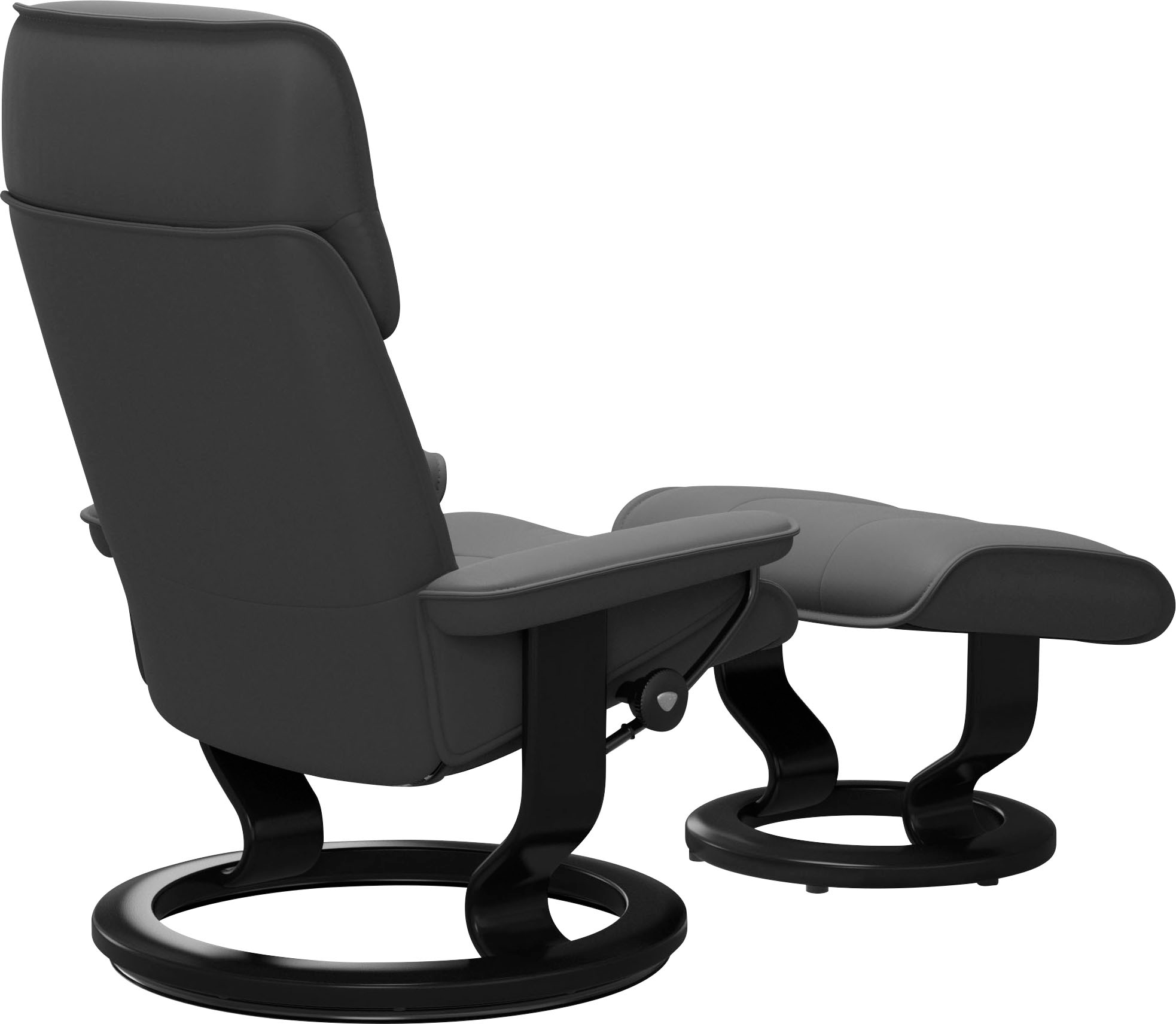 Stressless® Relaxsessel »Admiral«, (Set, Relaxsessel inkl. Hocker), mit Classic Base, Größe M & L, Gestell Schwarz