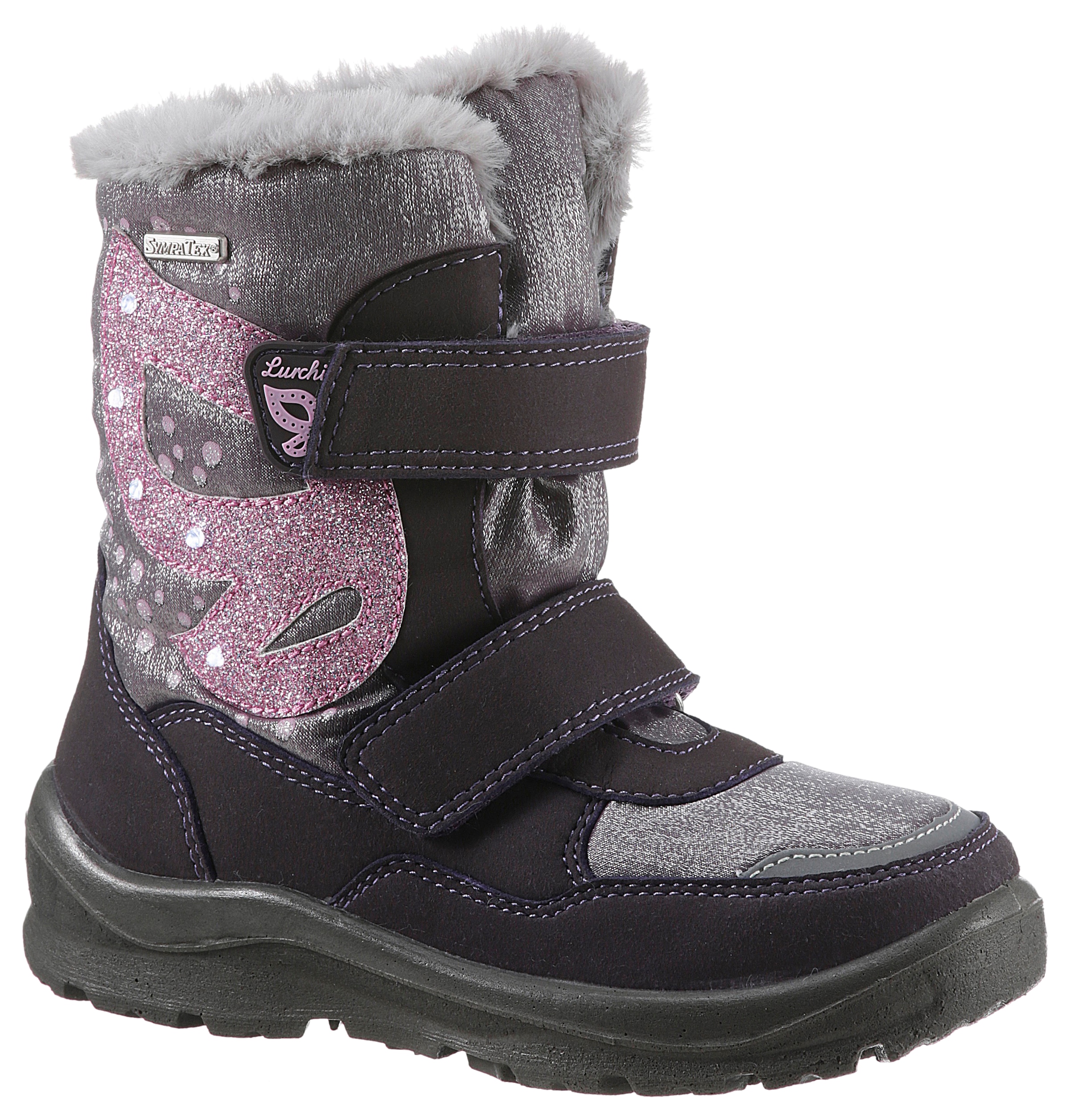 Lurchi Winterstiefel "KIOKO-SYMPATEX Blinkschuh WMS: weit", Winterboots, Outdoorschuh, Schneestiefel mit Glitzerdetails