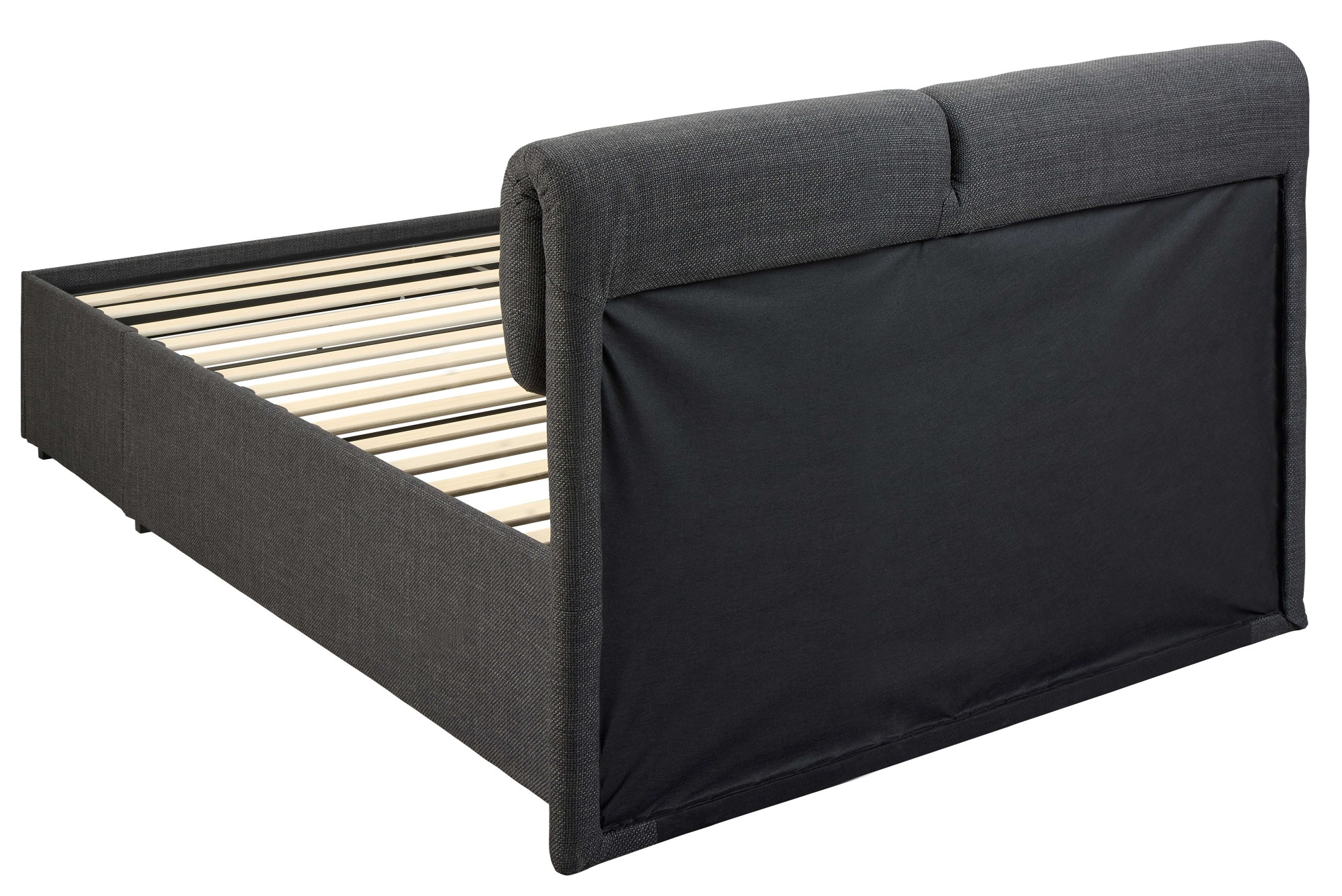 ACTONA GROUP Bett »Calvi« Bett, dunkelgrau, schwarz, verstellbar, versteckter Stauraum,160x200cm