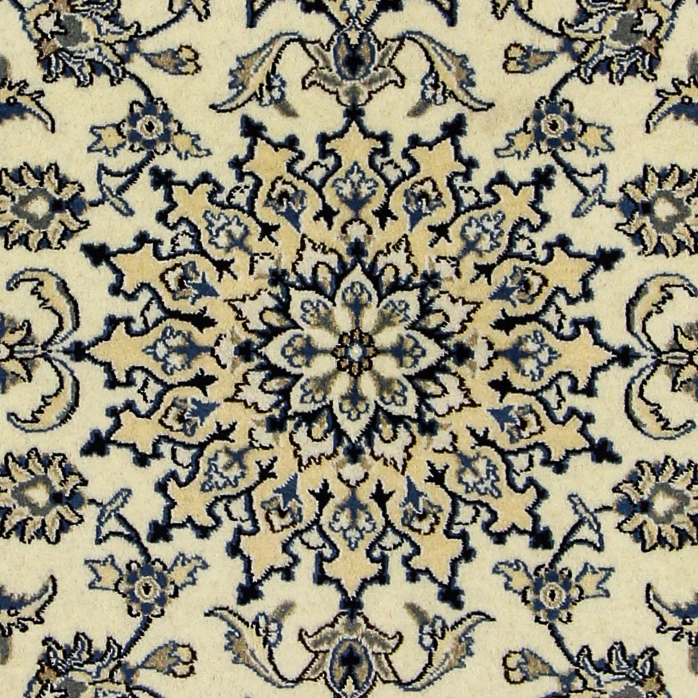 morgenland Orientteppich »Perser - Nain - 203 x 125 cm - beige«, rechteckig, Wohnzimmer, Handgeknüpft, Einzelstück mit Zertifikat