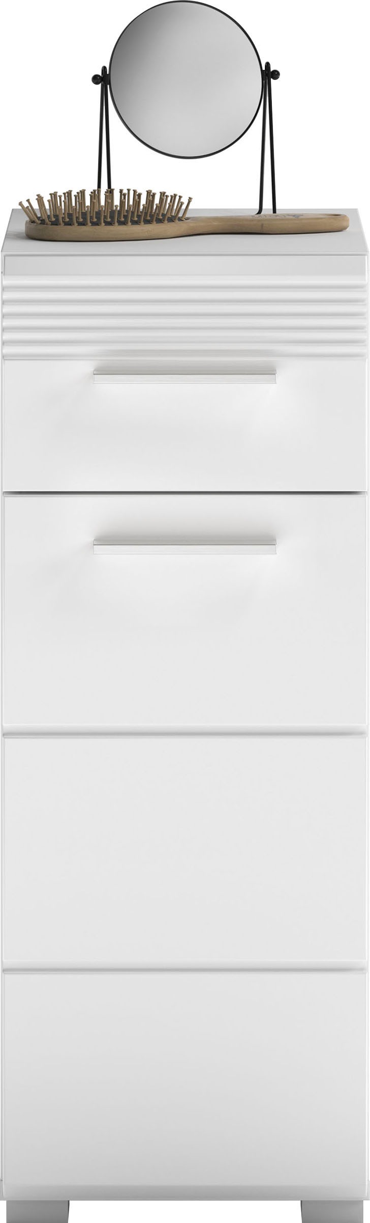 INOSIGN Badmöbel-Set »Malmö, 5 teilig, inklusive LED Beleuchtung, bestehend aus:«, (Set, 5 St.), Hochschrank, WBU, Spiegelschrank, Unterschrank, Hängeschrank