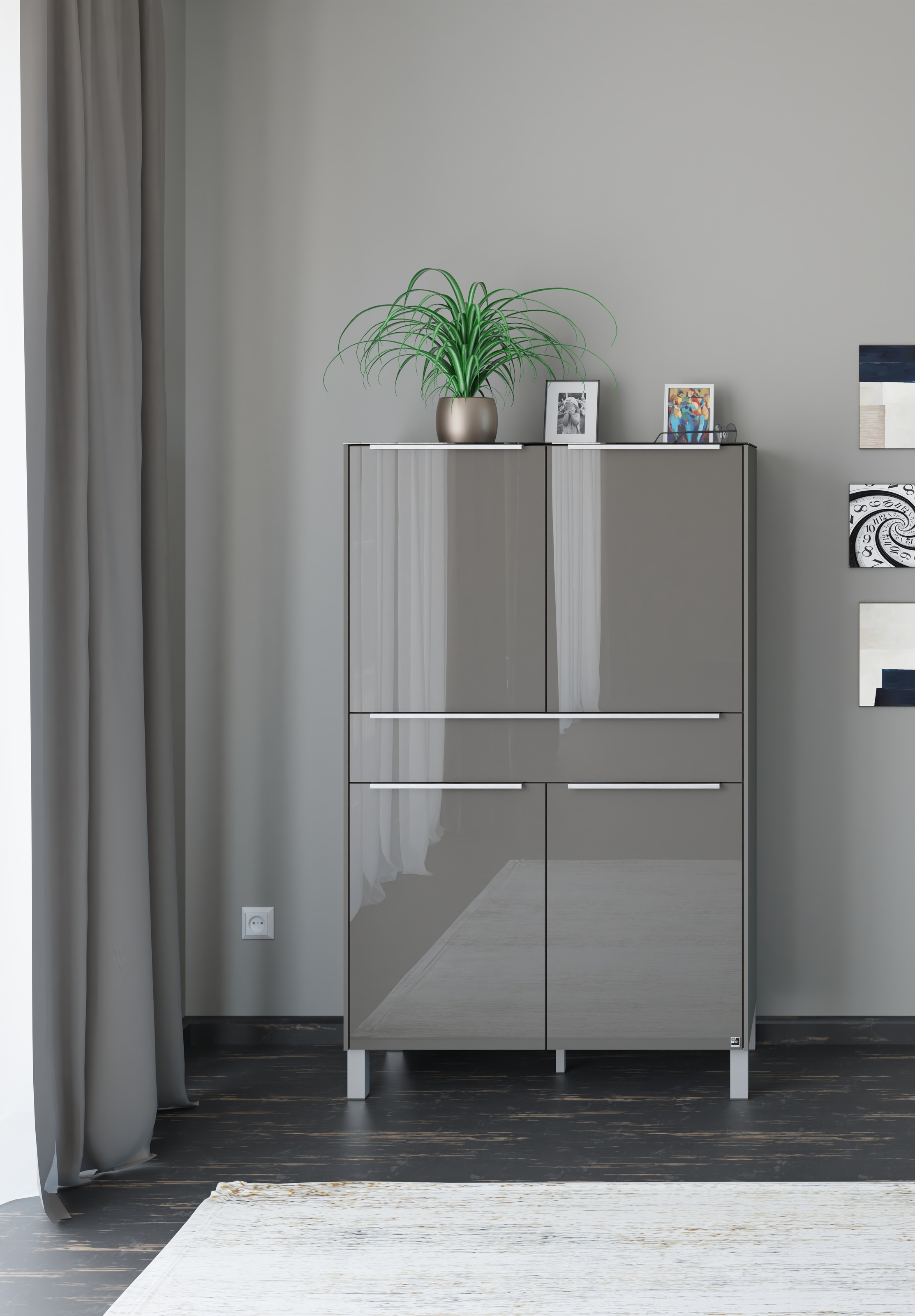 set one by Musterring Highboard "Reno" 1 Stk. tlg. Mit Vierkantfuß in diver günstig online kaufen