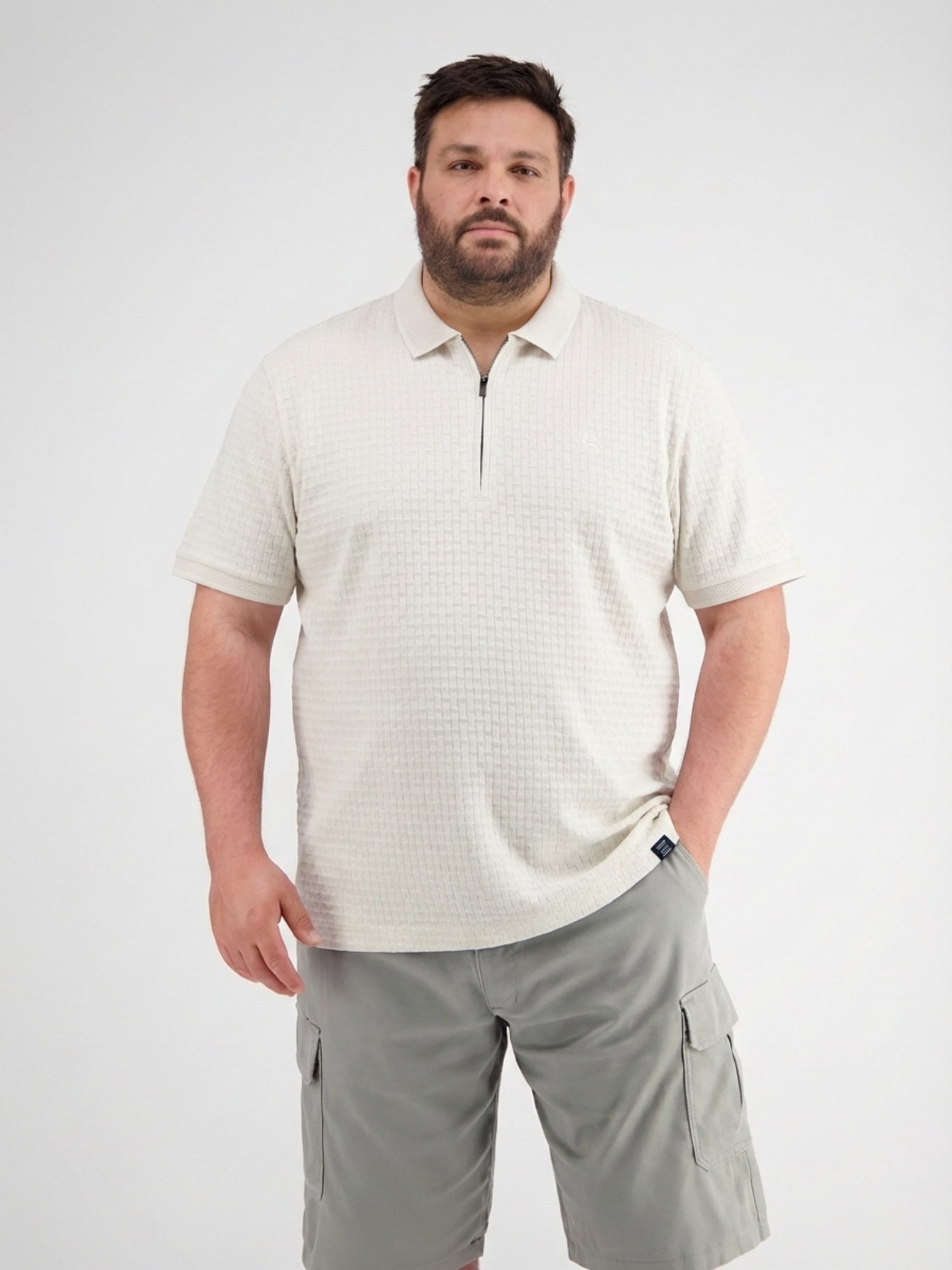 LERROS Poloshirt »Poloshirt mit Reißverschlusskragen, grosse Größen«