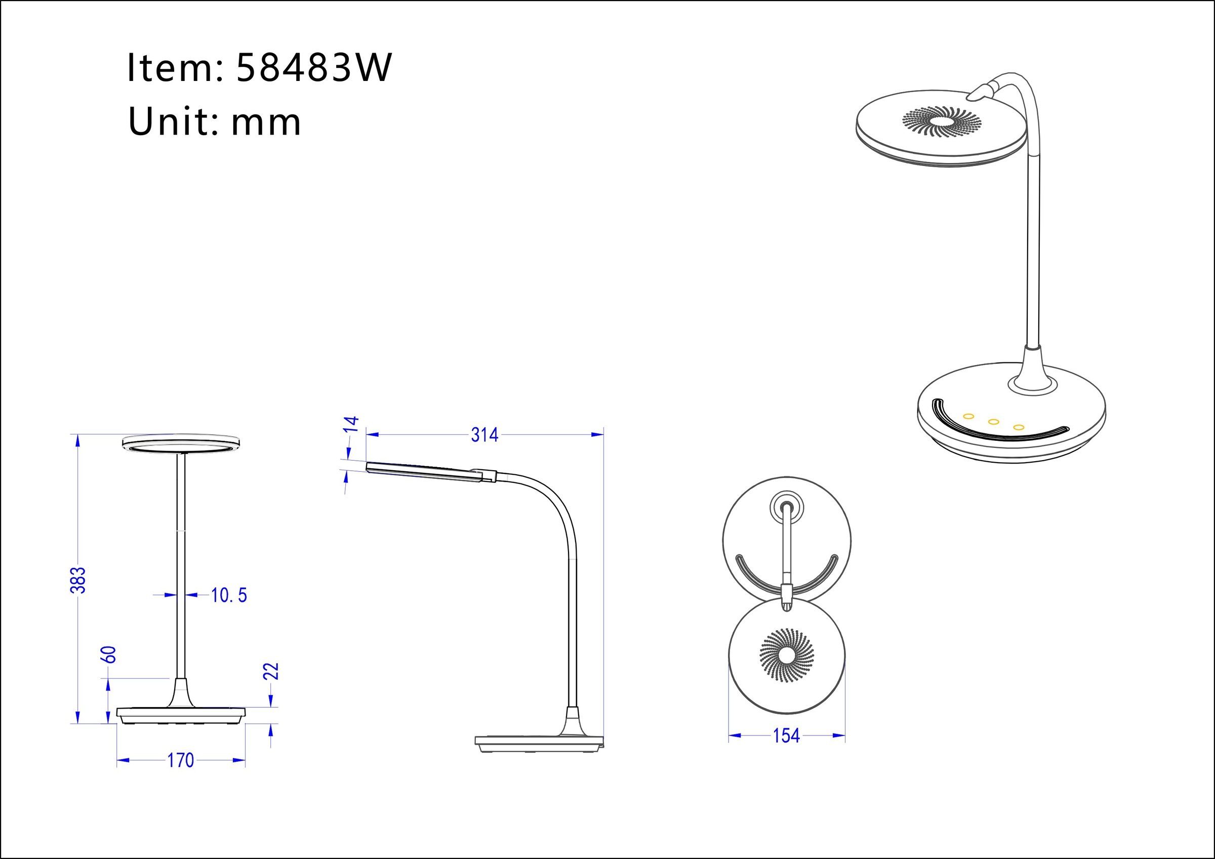 GLOBO LIGHTING Tischleuchte »KENNY« LED-Modul 1 Stk. warmweiß - kaltweiß Tischlampe Nachttischlampe Deko-Tischleuchte Schlafzimmer