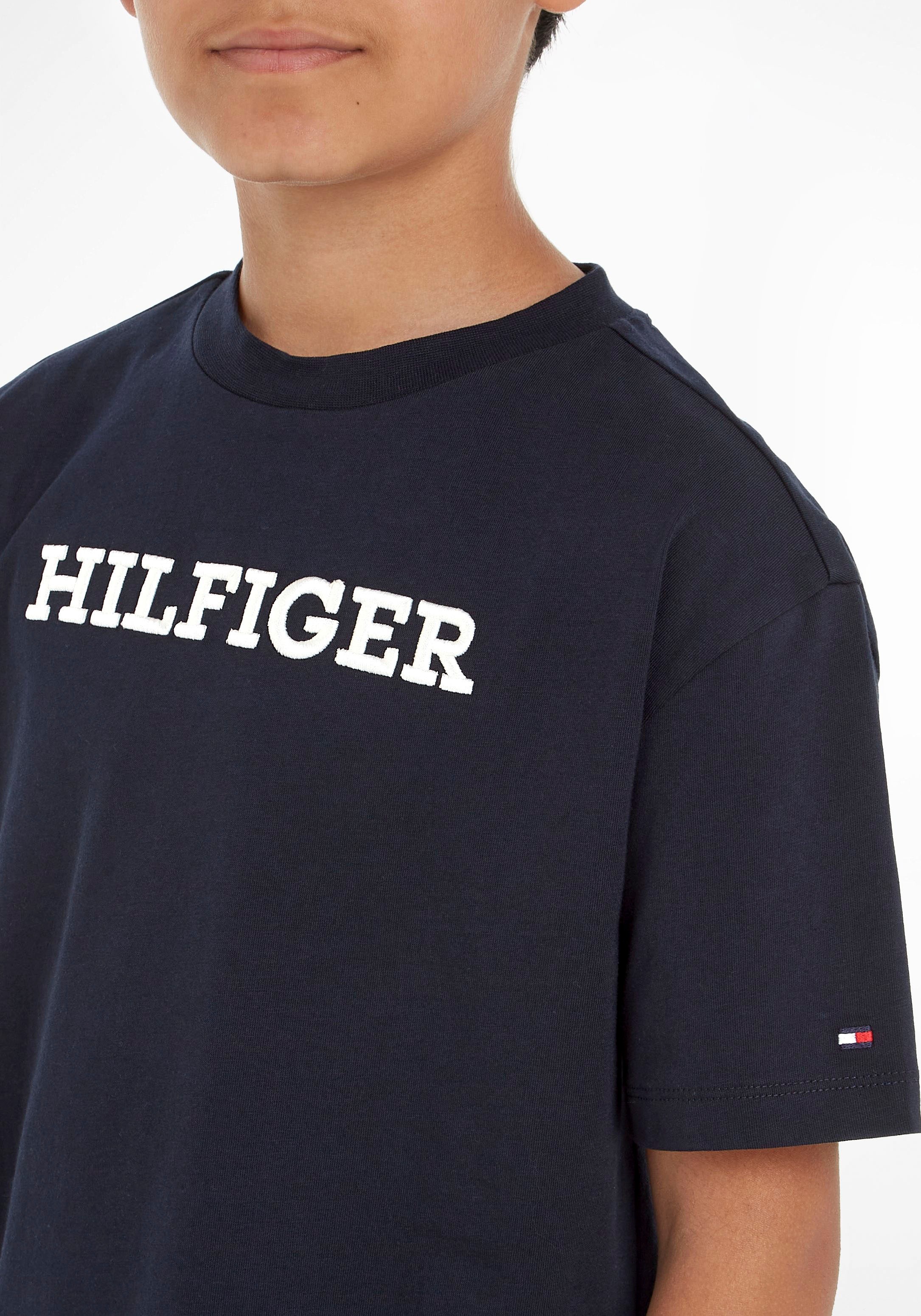 Tommy Hilfiger T-Shirt »U MONOTYPE TEE S/S«, mit großer Logo-Stickerei