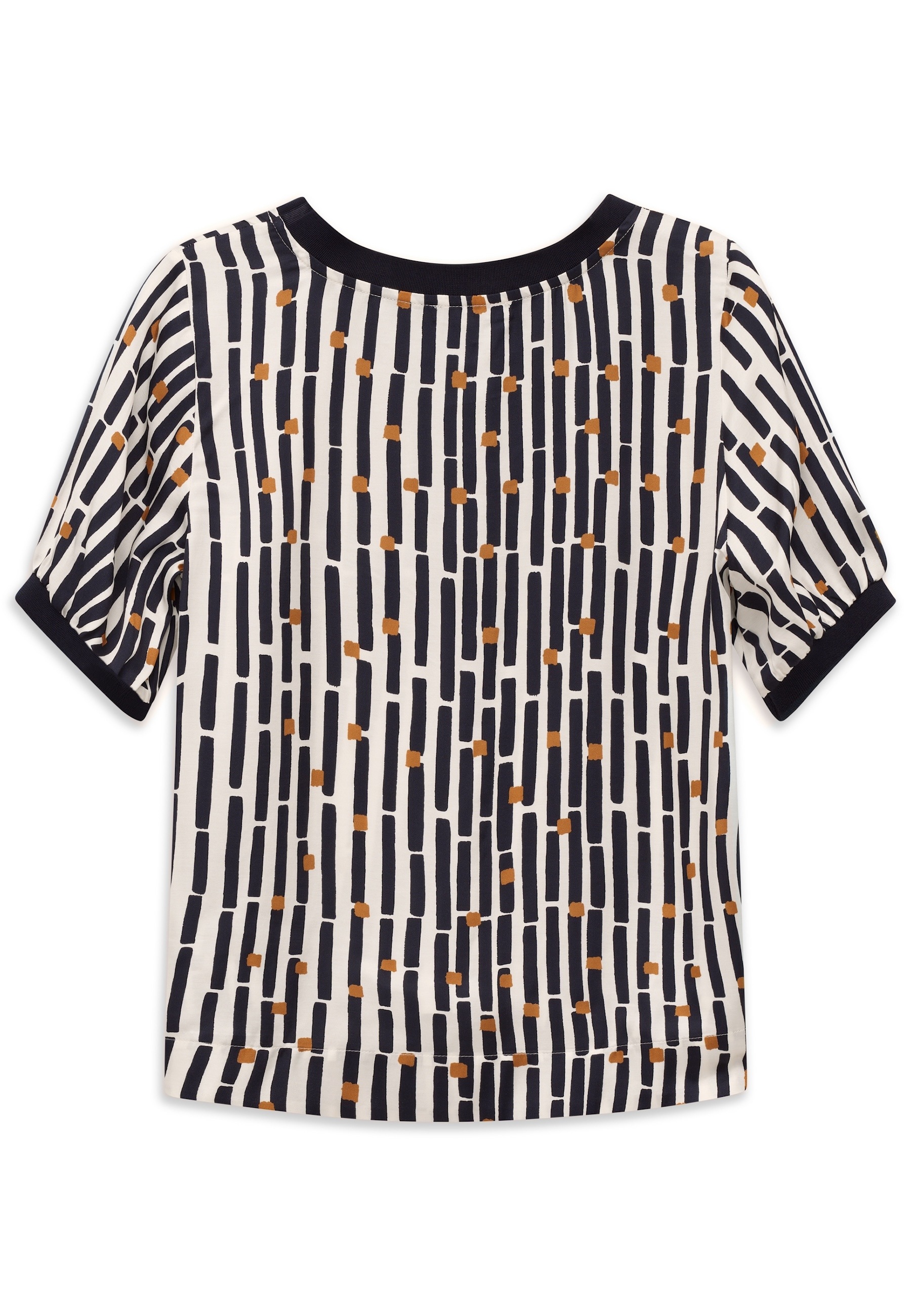 bugatti Kurzarmbluse mit grafischem Print aus 100% Viskose günstig online kaufen