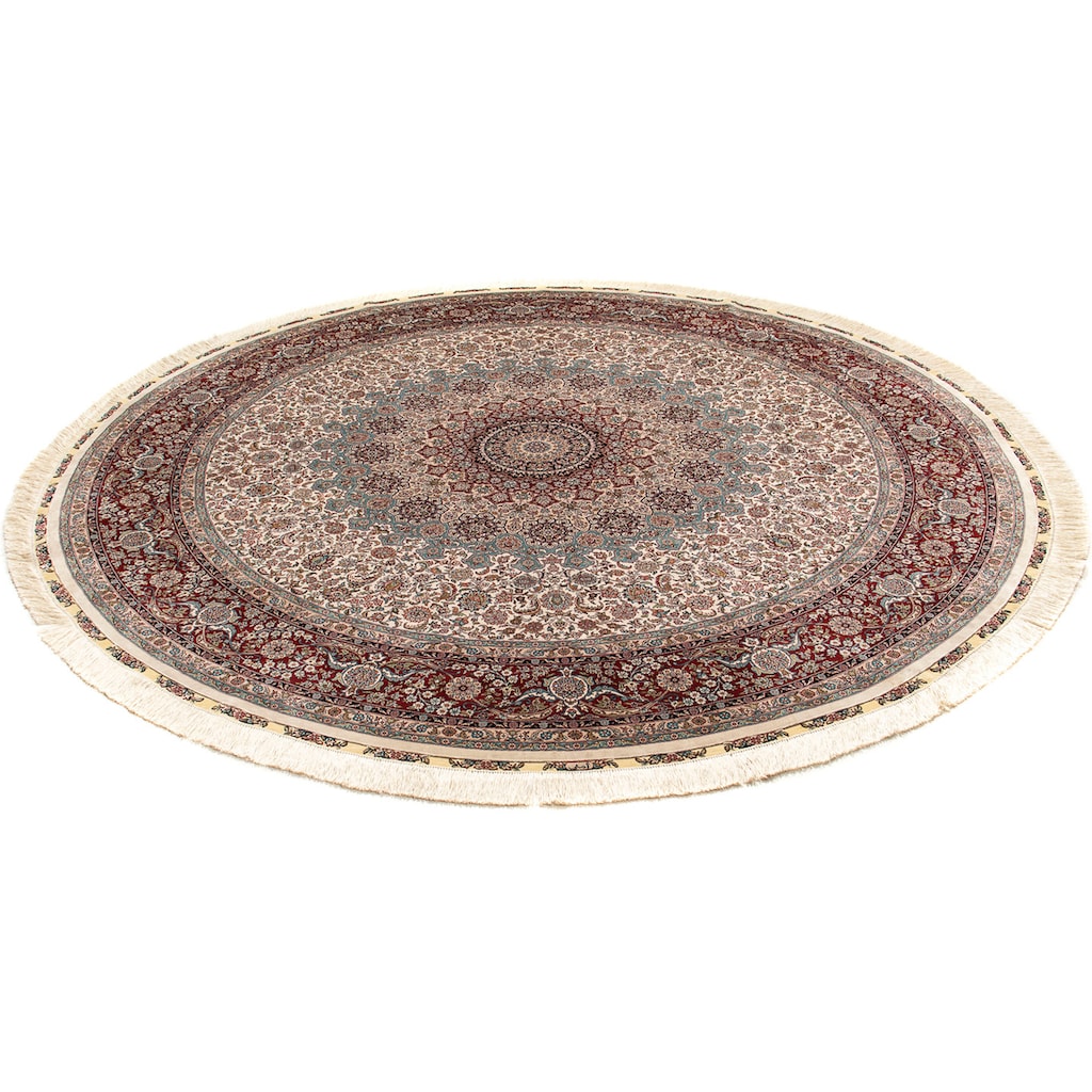 morgenland Orientteppich »Hereke rund - 215 x 215 cm - hellbraun«, rund