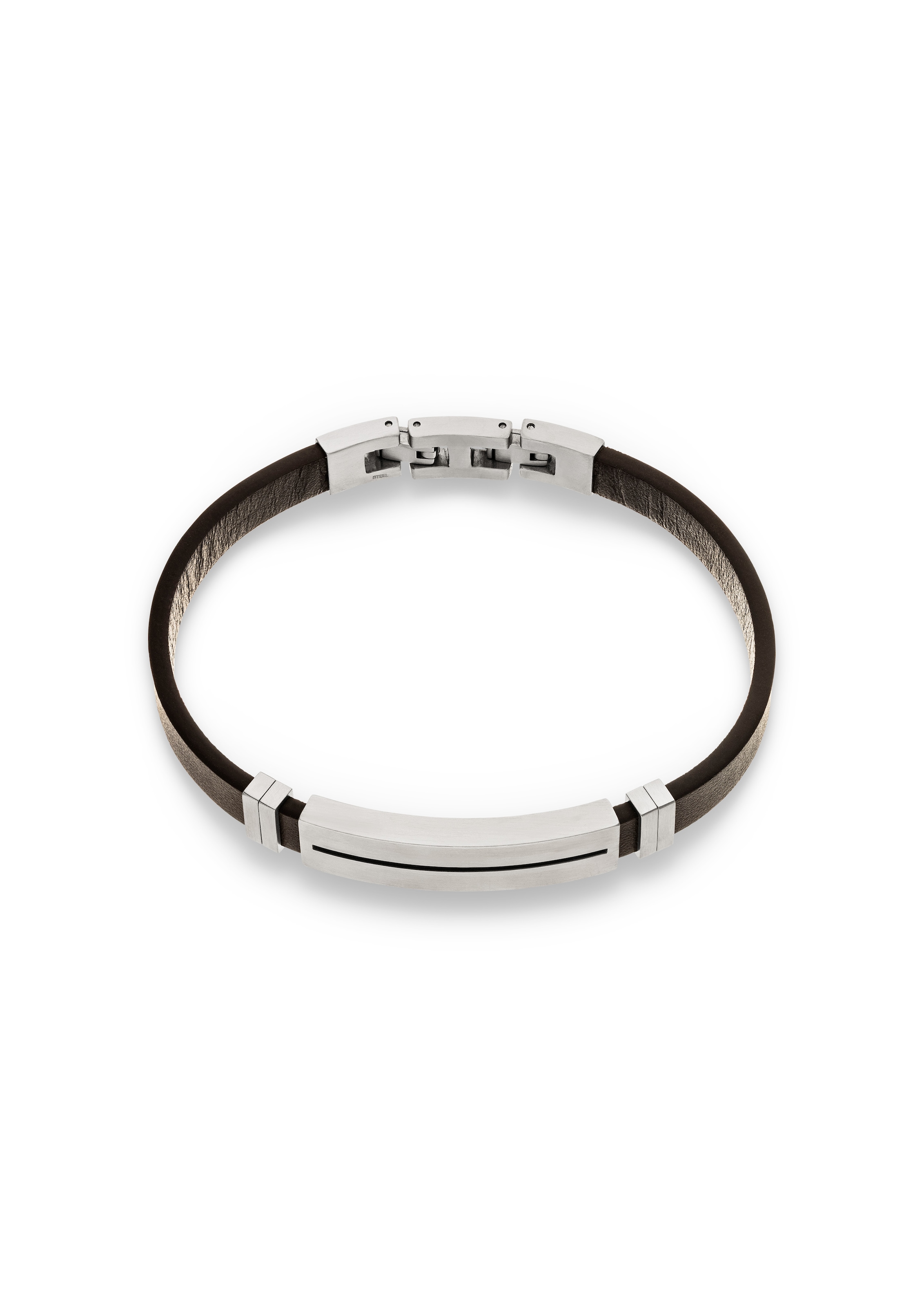s.Oliver Armband »Schmuck Geschenk Edelstahl Leather Tag«