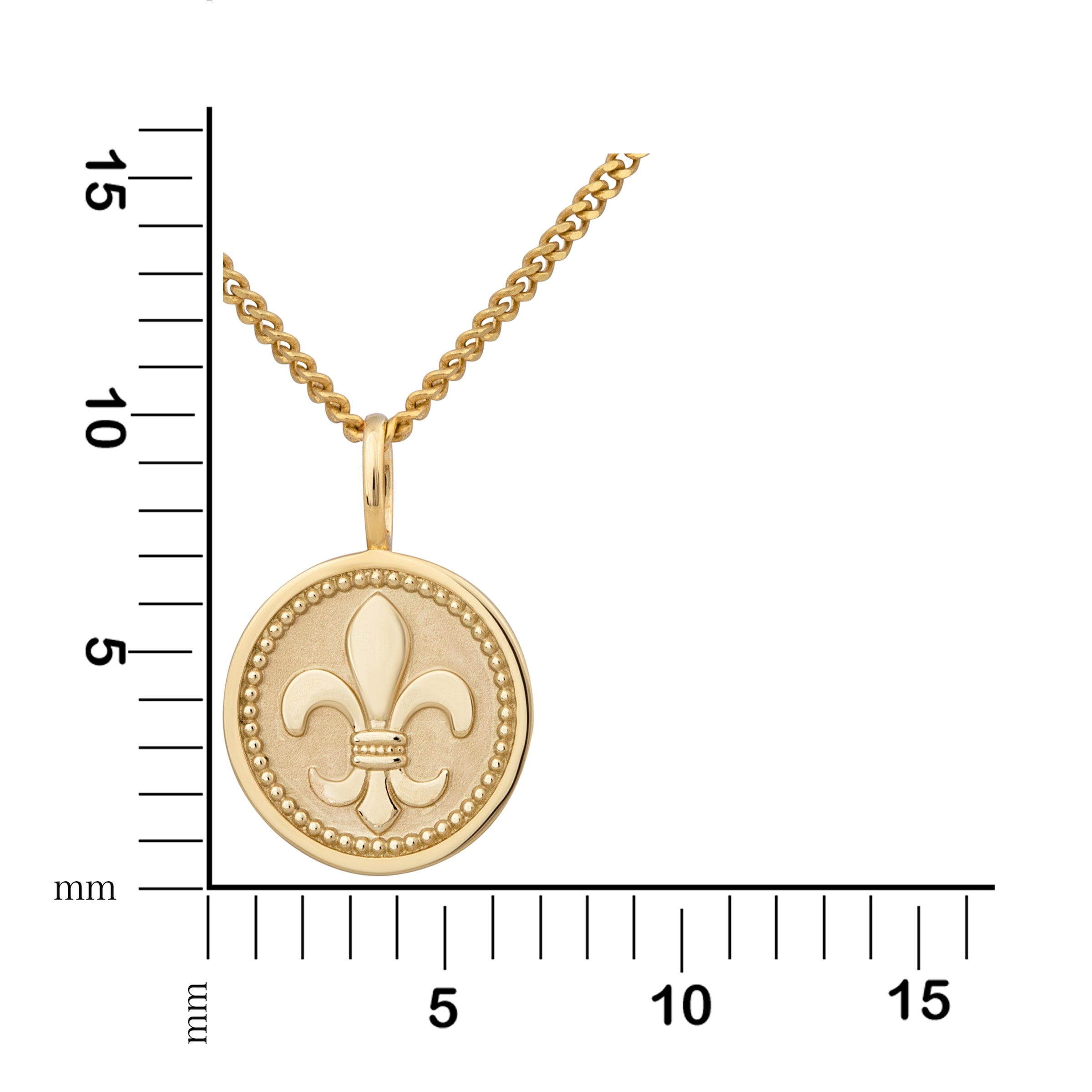 Orolino Kette mit Anhänger »Gold 375 mit Lilien-Motiv 42/45cm lang«