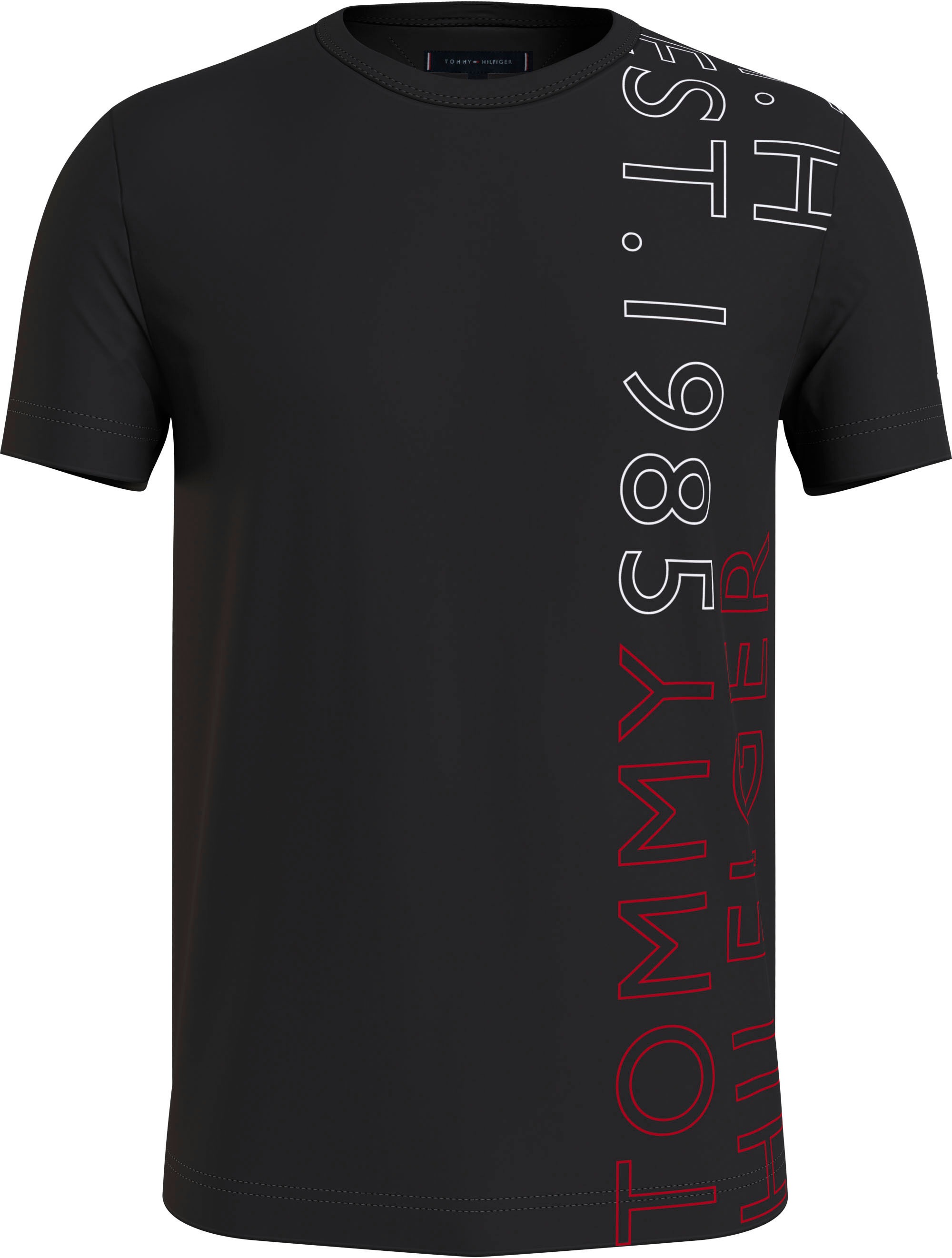 Tommy Hilfiger Rundhalsshirt »OFF PLACEMENT TEE«, mit kleiner Logostickerei am Ärmel kaufen
