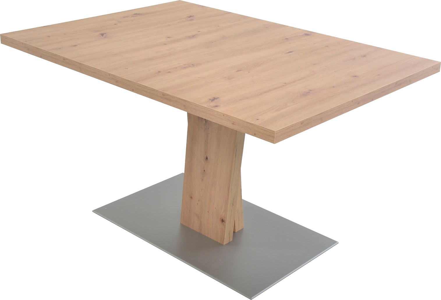 K+W Komfort & Wohnen Esstisch "Giacomo II Ausziehtisch" Artisan Eiche Nachbildung, mit Schiebe-Ansteckplatte, Bodenplatte MDF