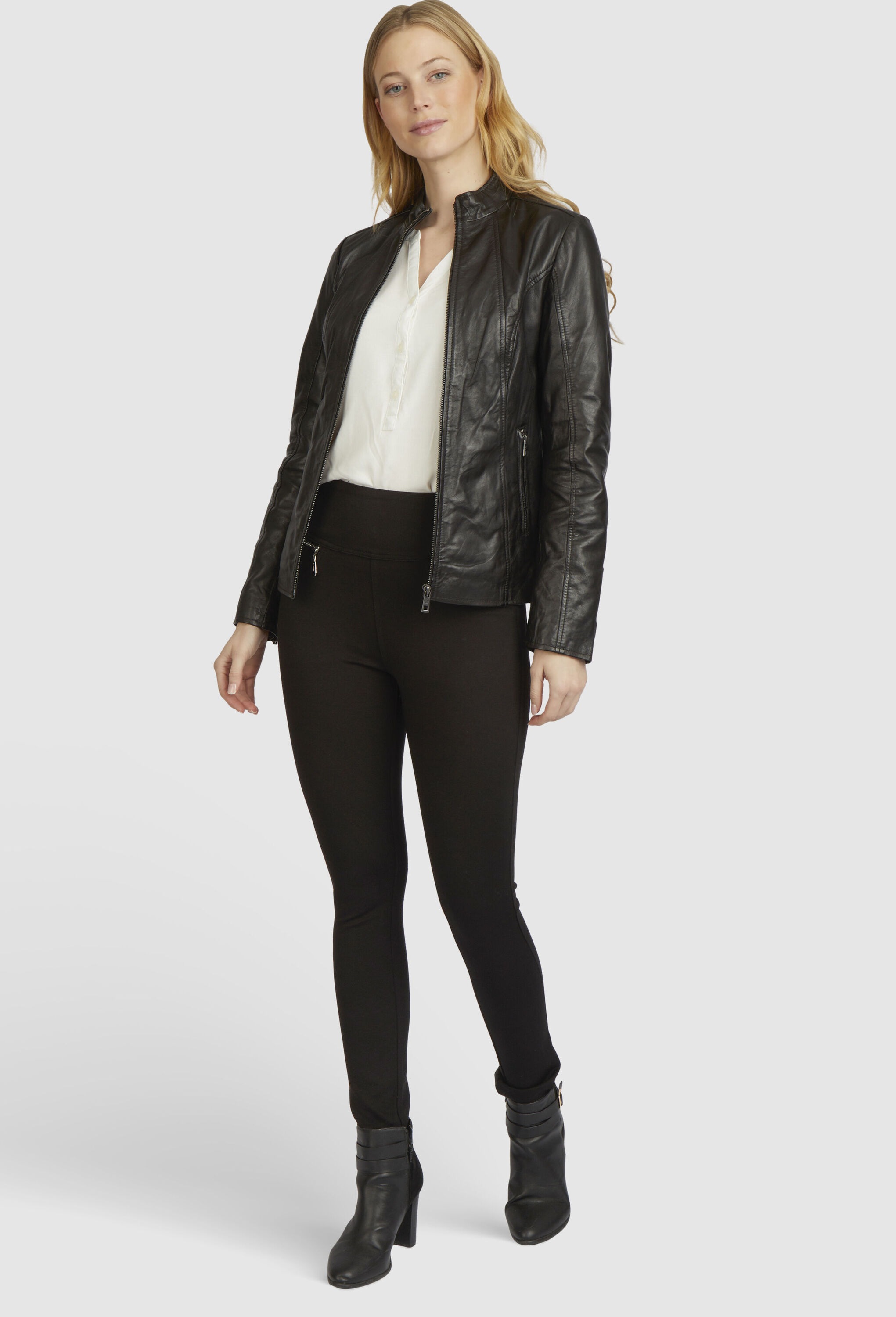 bugatti Lederjacke »BULady-109« ohne Kapuze aus weichem Leder