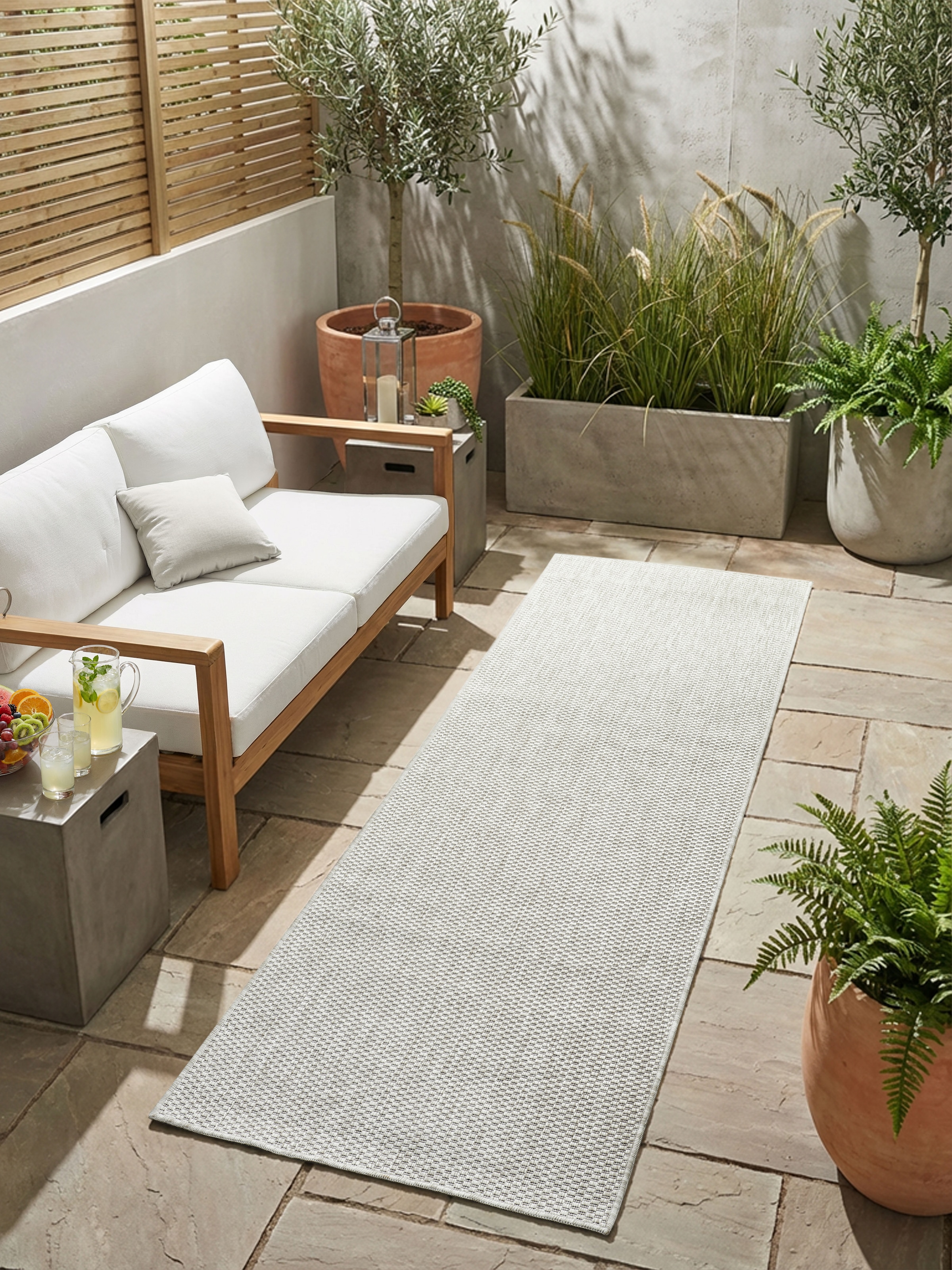 Bruno Banani Teppich "Venezia, auch als Läufer" rechteckig 4 mm Höhe In- und Outdoor geeignet, Sisal-Optik, Wetterfest & UV-beständig