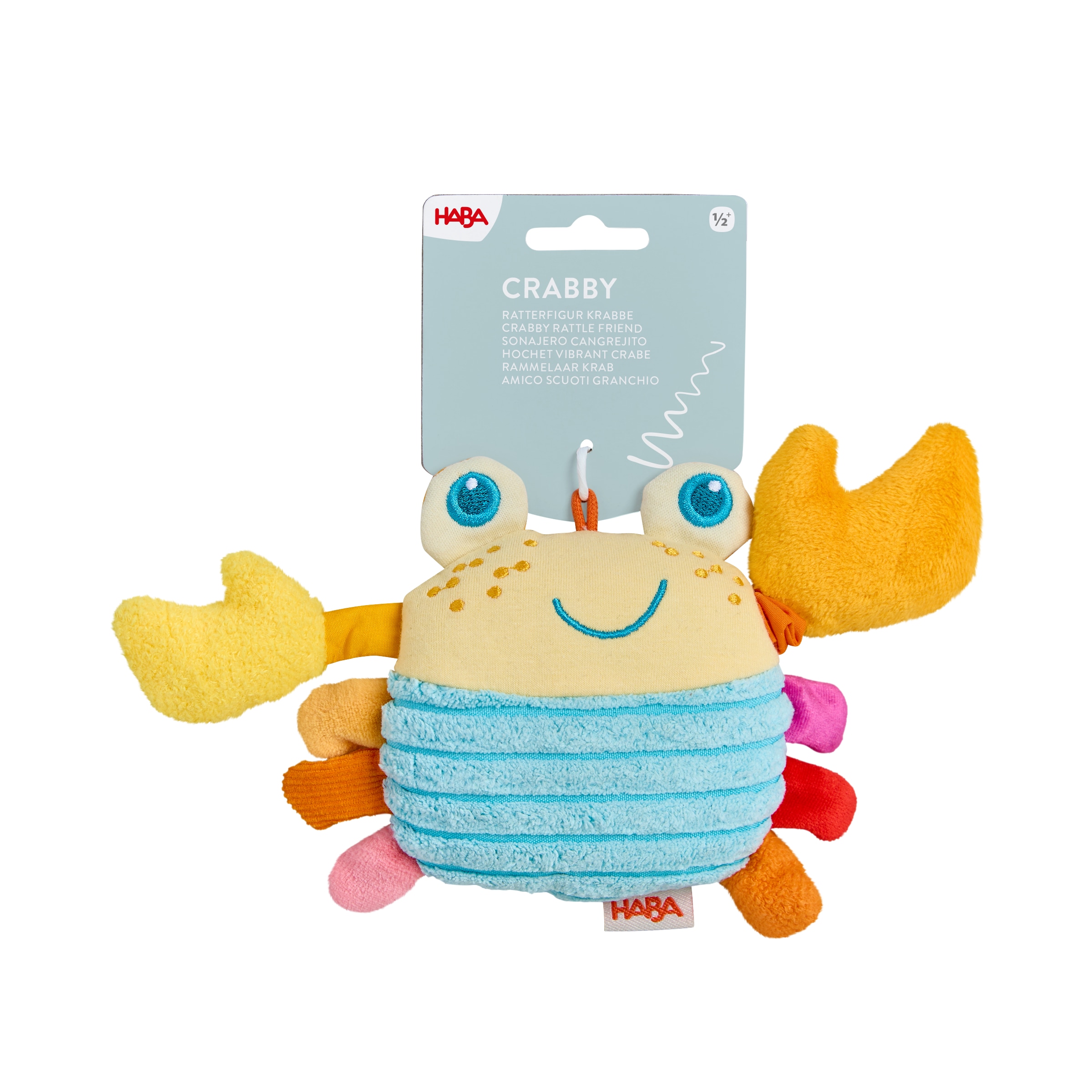 "Greifspielzeug HABA ""Ratterfigur Krabbe"", bunt, Greifspielzeug, KinderB:22cm H:4,7cm, B:22cm H:4,7cm"
