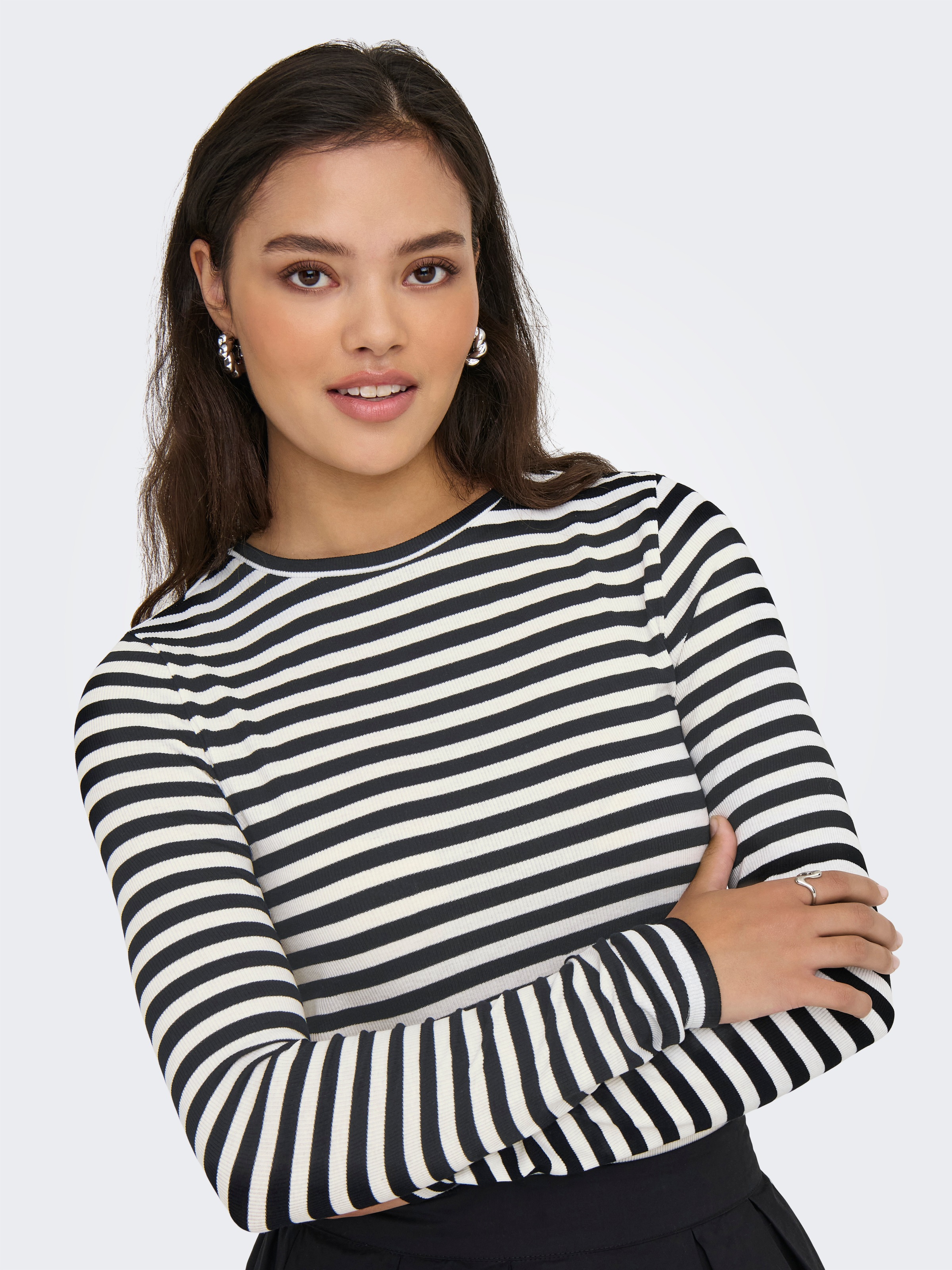 ONLY Langarmshirt "ONLMAI STRIPE L/S TOP JRS NOOS" günstig online kaufen