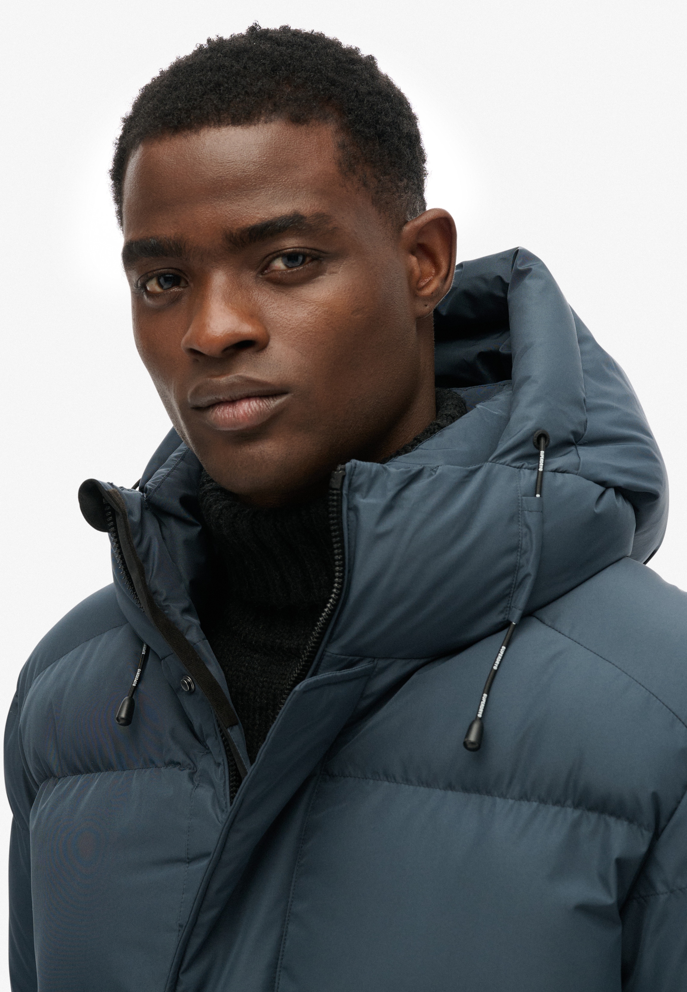 Superdry Steppjacke »HOODED SPORTS PUFFER MID JKT«, mit Kapuze