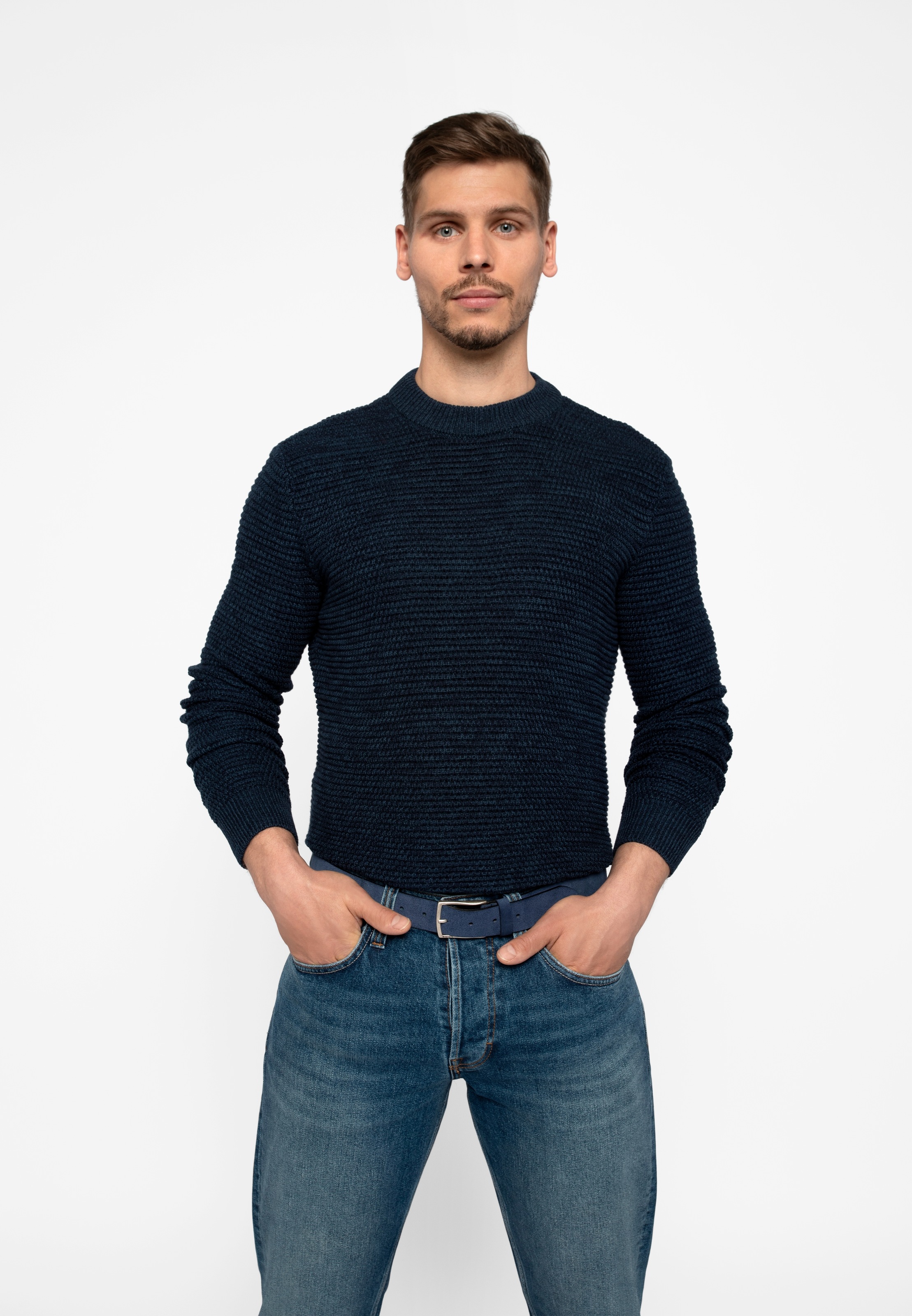MUSTANG Ledergürtel, Genarbtes Vollleder mit Glanz, 3,5 cm günstig online kaufen