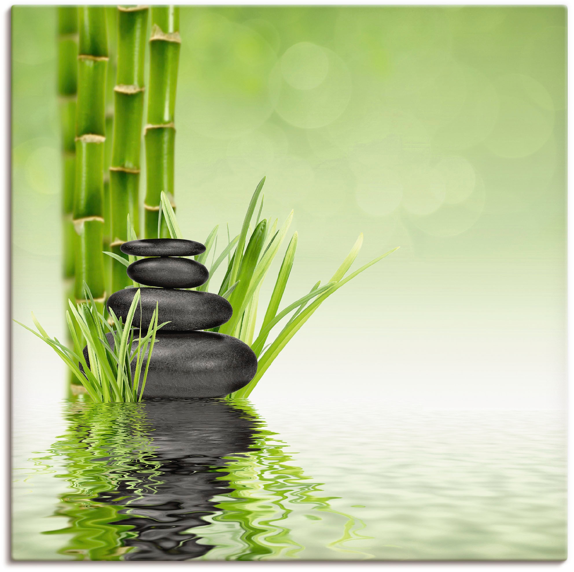 Artland Wandbild "Spa Steine" Spa 1 Stk. tlg. als Alubild, Outdoorbild, Lei günstig online kaufen