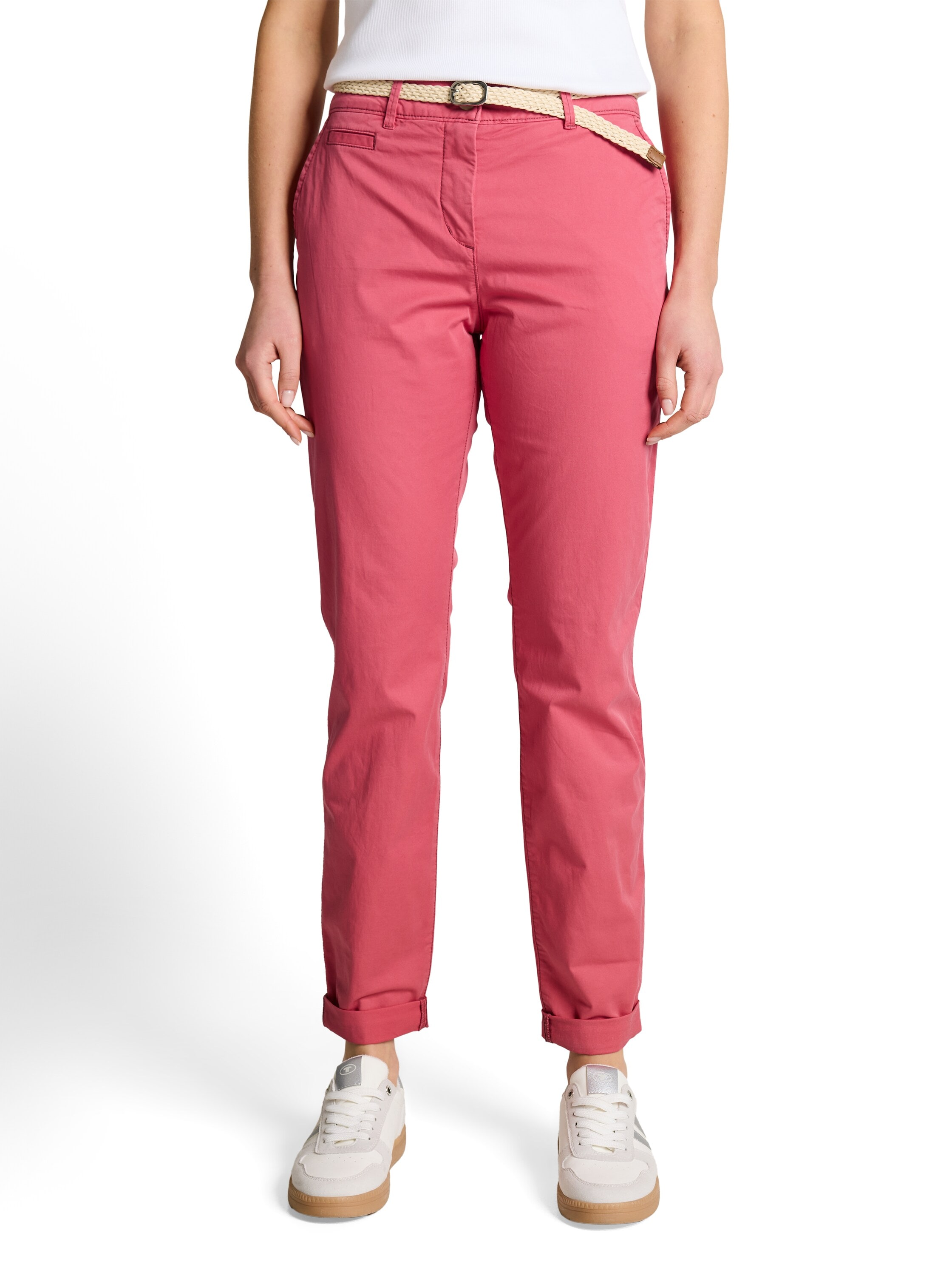 TOM TAILOR Chinohose "TOM TAILOR Chino" mit Gürtel und Stretch