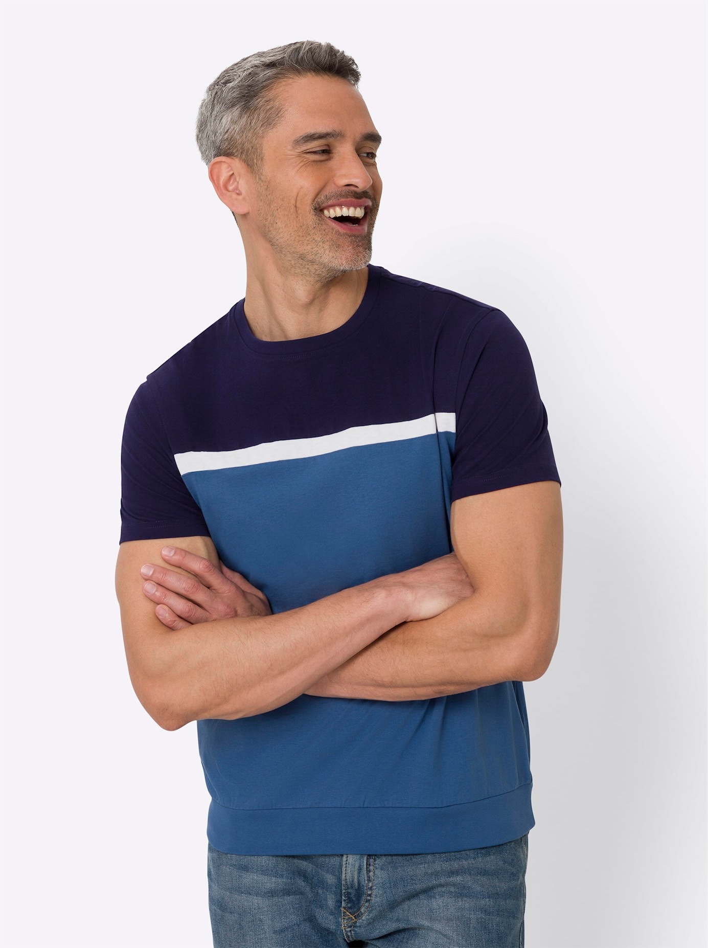 Classic Rundhalsshirt »Rundhals-Shirt«, (1 tlg.)