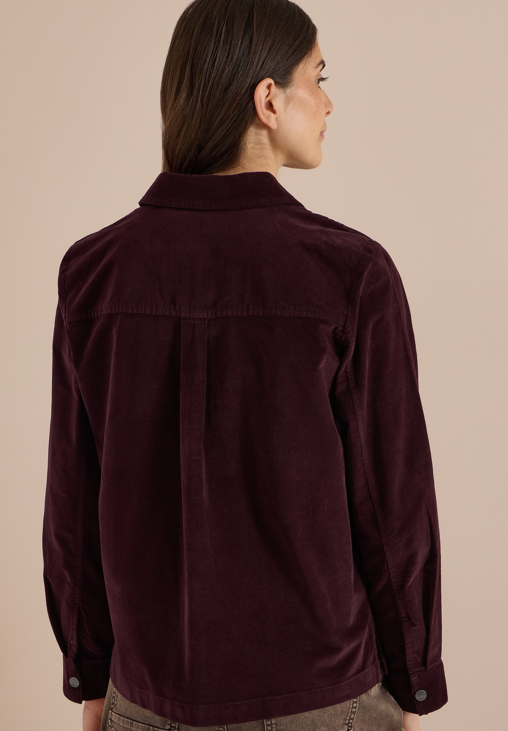 Cecil Cordjacke Feincord Overshirt, Baumwollmix, Brusttaschen