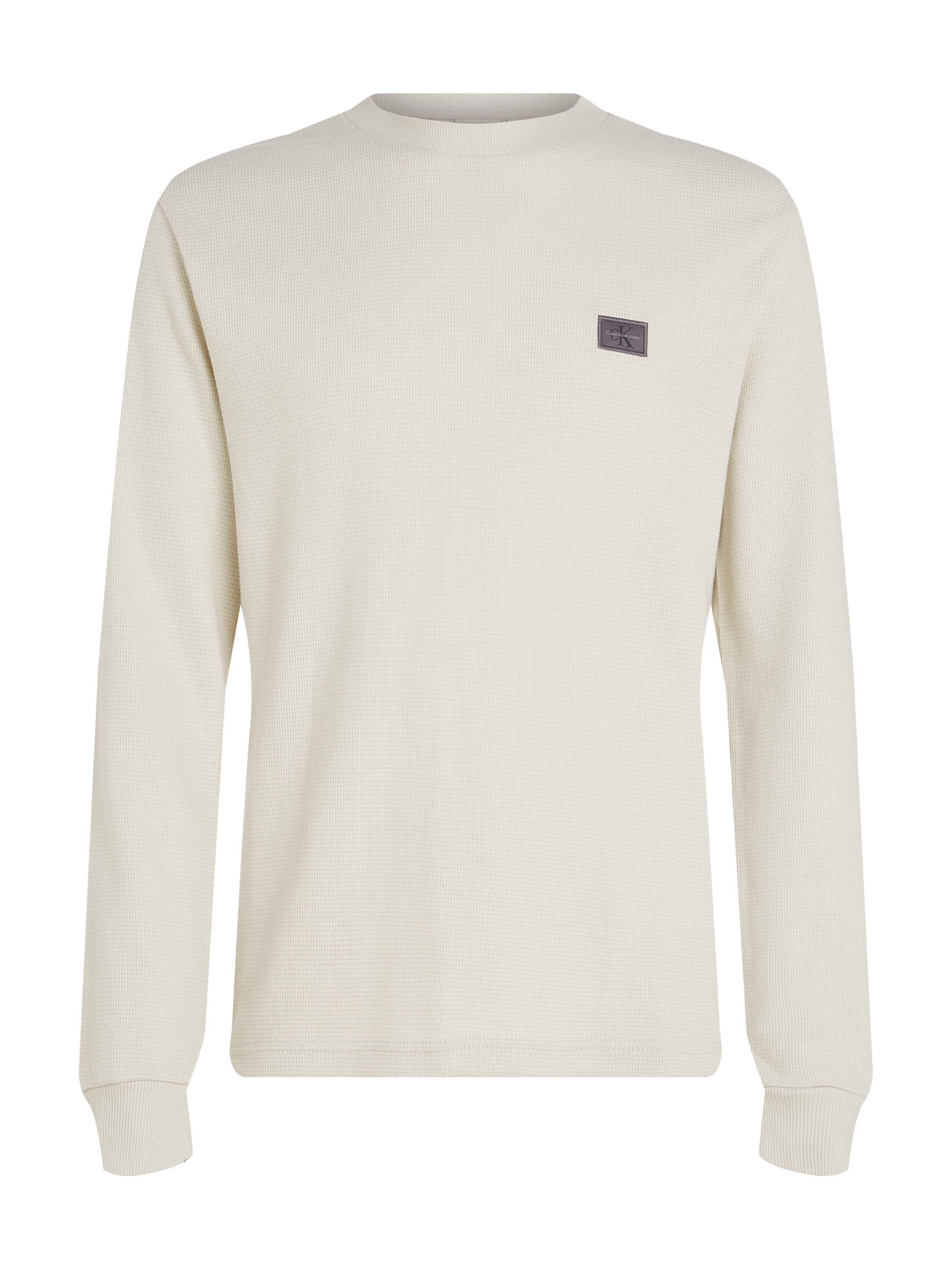 Calvin Klein Jeans Langarmshirt »WOVEN LABEL WAFFLE LS TEE«, Logodruck
