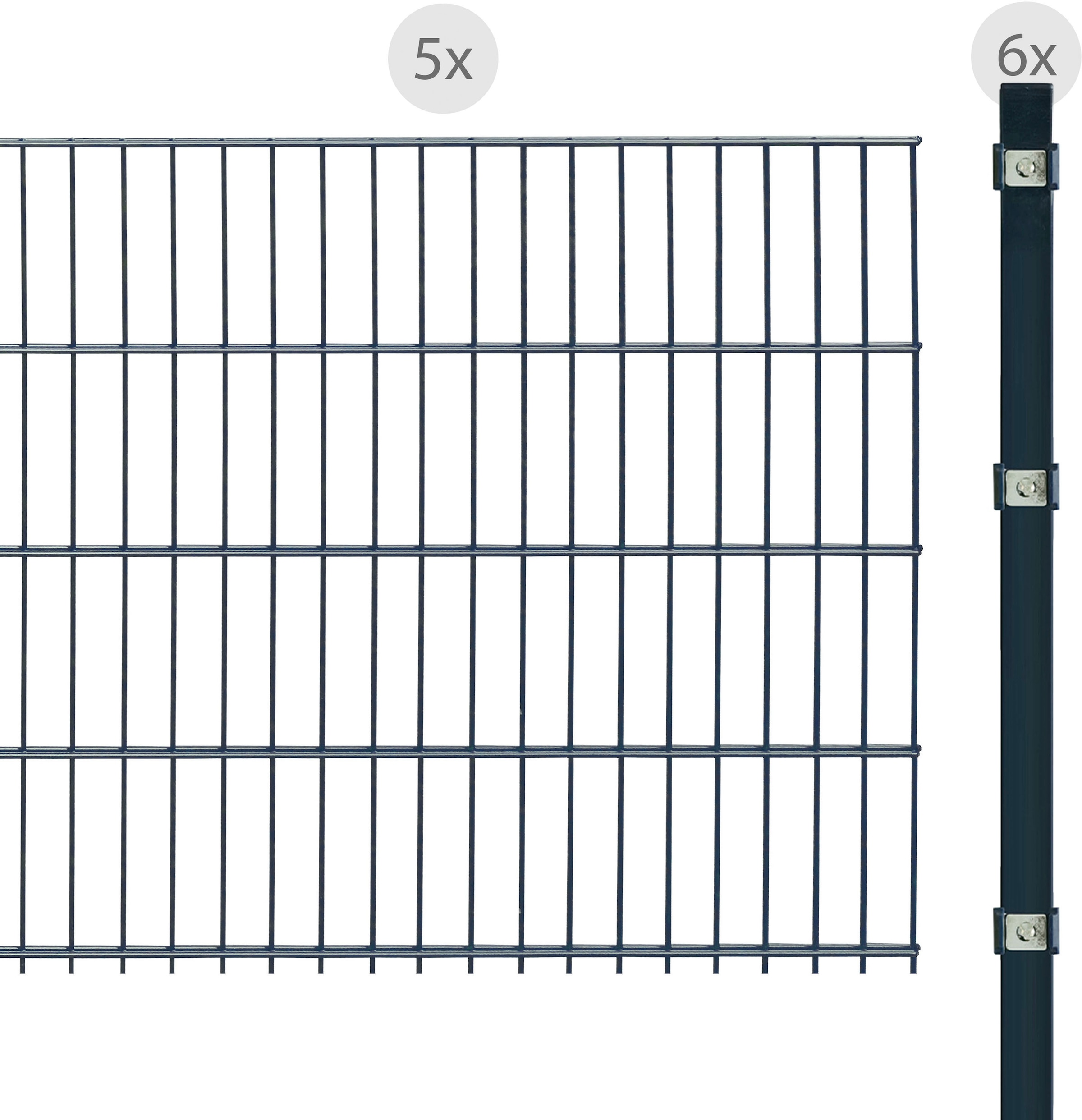 Arvotec Doppelstabmattenzaun »ESSENTIAL 83 zum Einbetonieren«, Zaunhöhe 83 cm, Zaunlänge 2 - 60 m