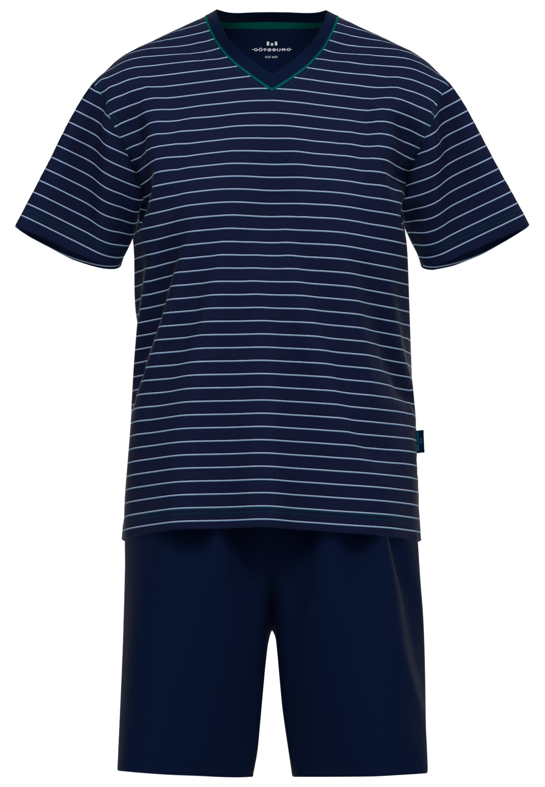 GÖTZBURG Shorty "Bray", 2 Stk. Kurzarm, V-Ausschnitt, kurze Hose, Baumwollm günstig online kaufen