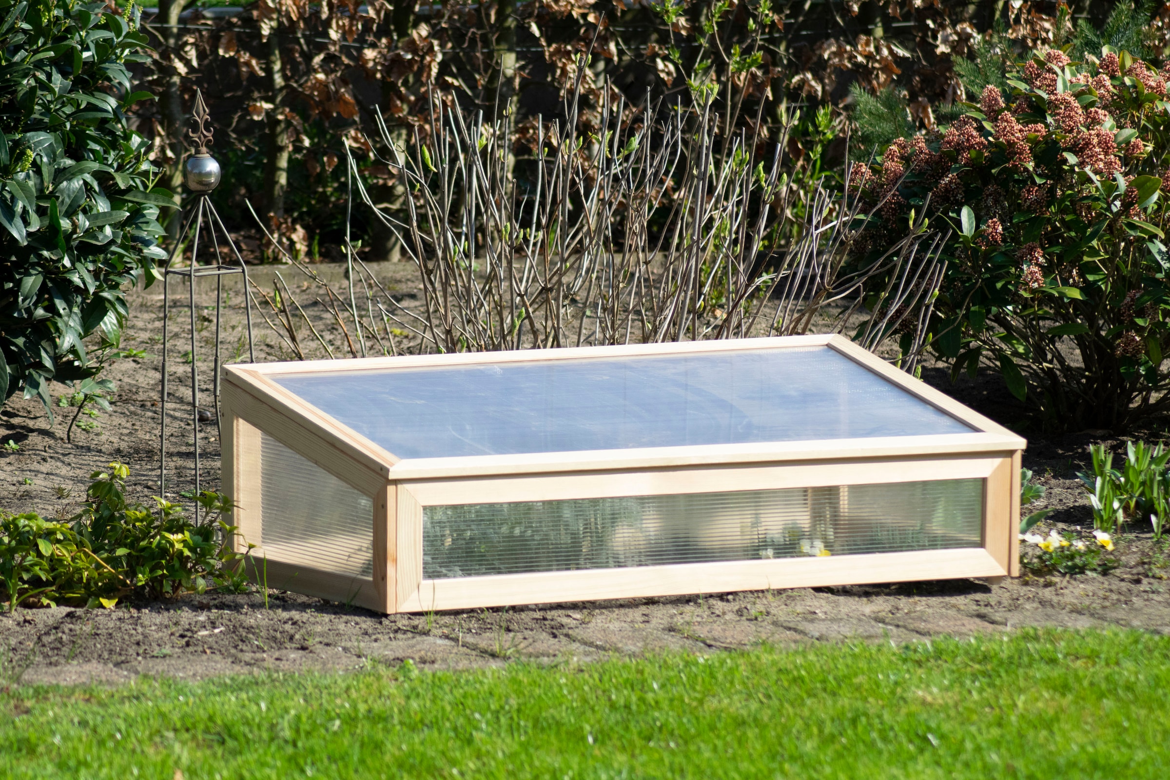 dobar Frühbeet Frühbeetaufsatz für Hochbeete oder Gartenboden