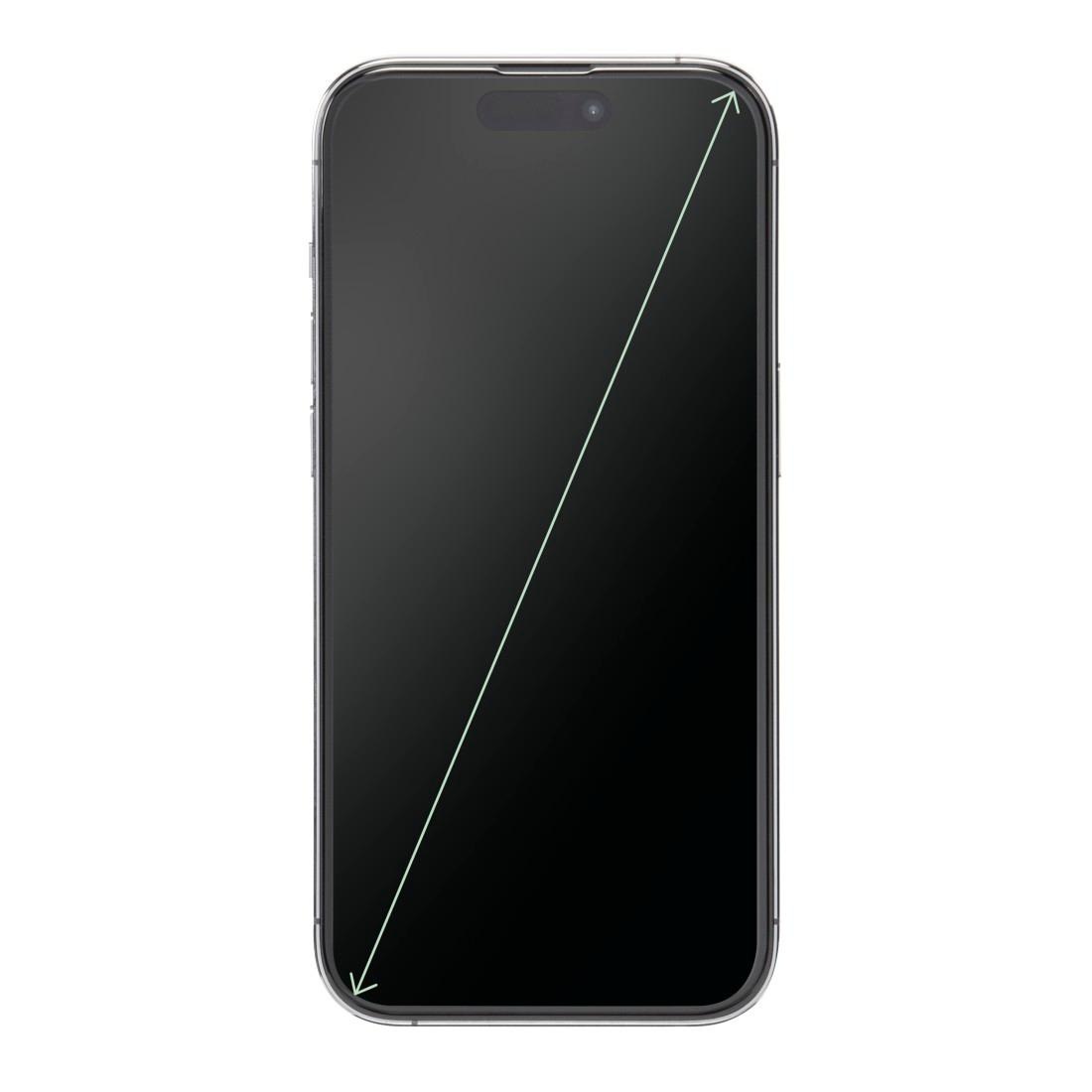 Hama Displayschutzglas »Handy-Schutzglas "Super Hybrid" für Apple iPhone 17, Montagehilfe« High-End-Schutzglas mit D3O®-Lizenz