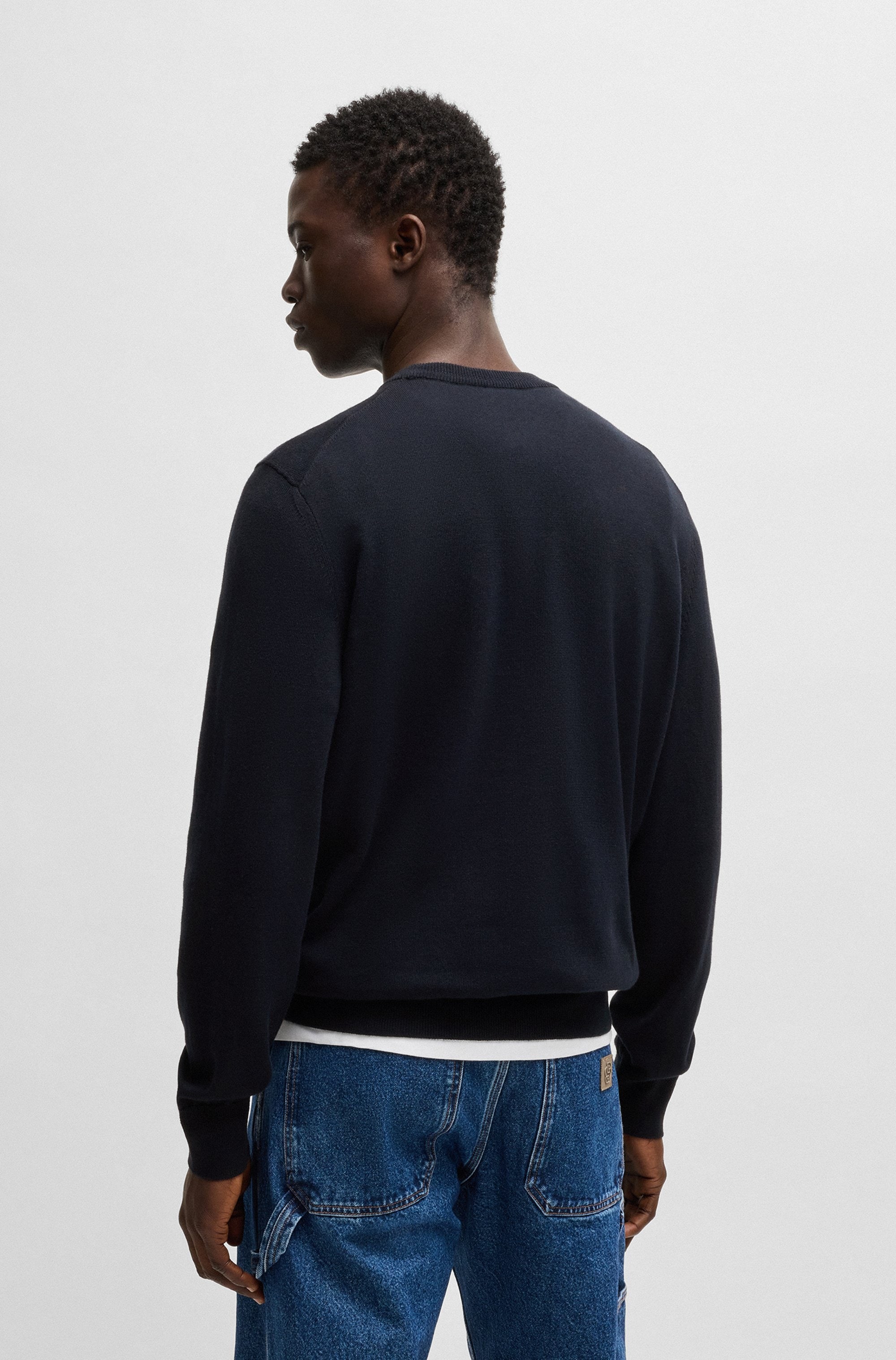 BOSS ORANGE Strickpullover »Kanovano_S 1026«, mit Rundhalsausschnitt