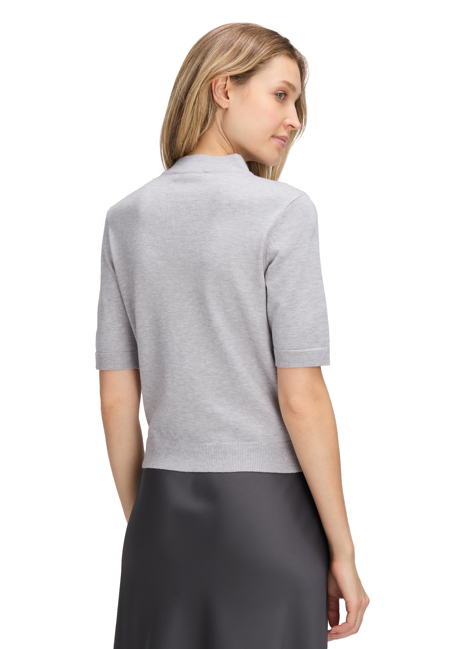 Betty Barclay Kurzarmshirt »Betty Barclay Damen Feinstrickpullover mit Stehkragen«, (1 tlg.)