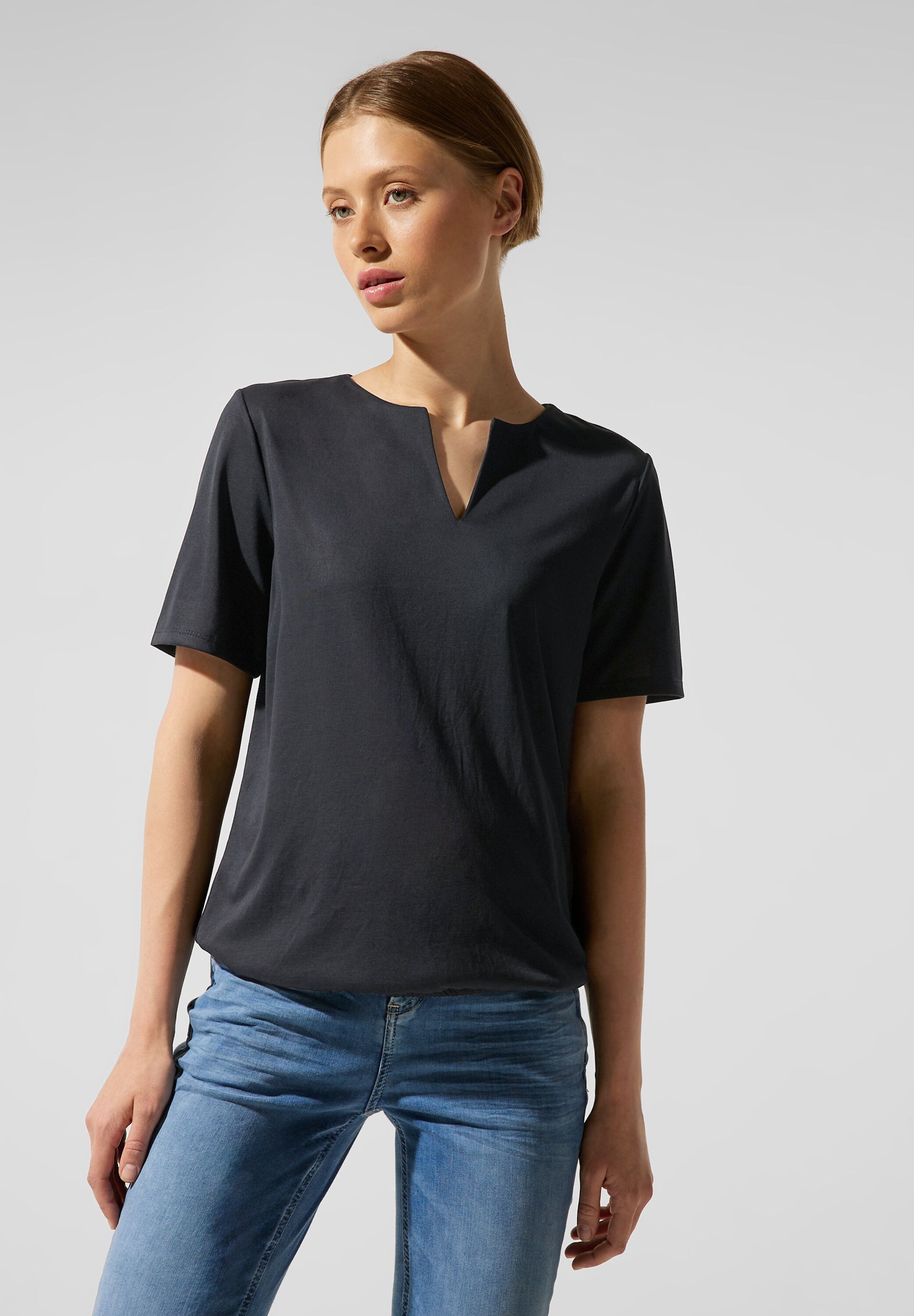 T-Shirt, Unifarbe für kaufen BAUR in | STREET ONE