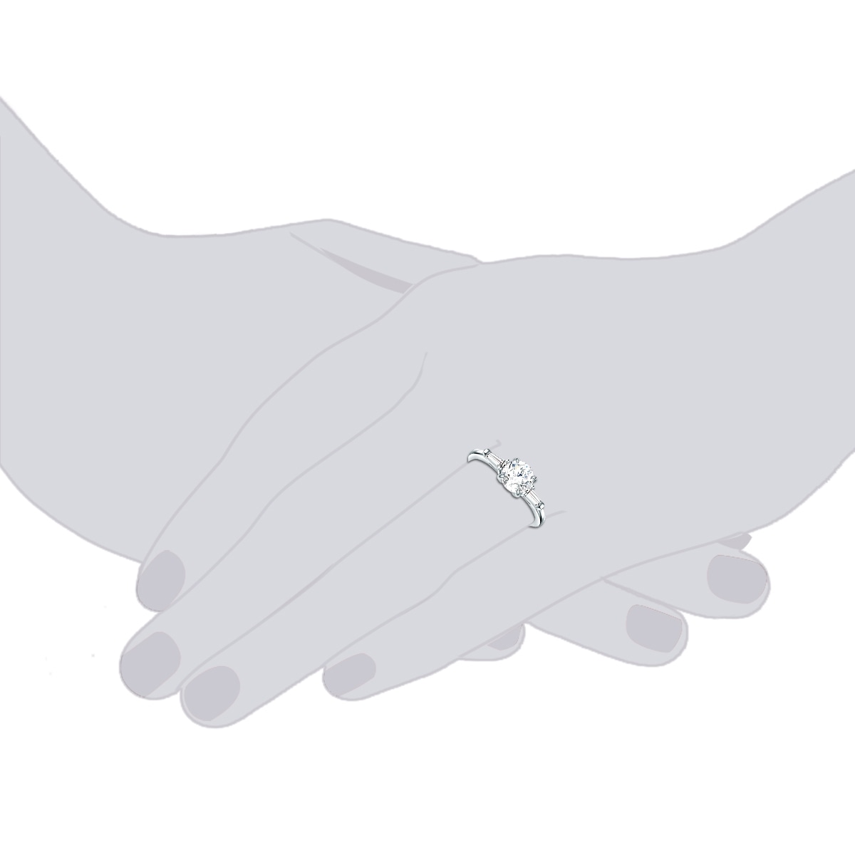 Trilani Solitärring »TR722« mit Zirkonia im Brillant-Look