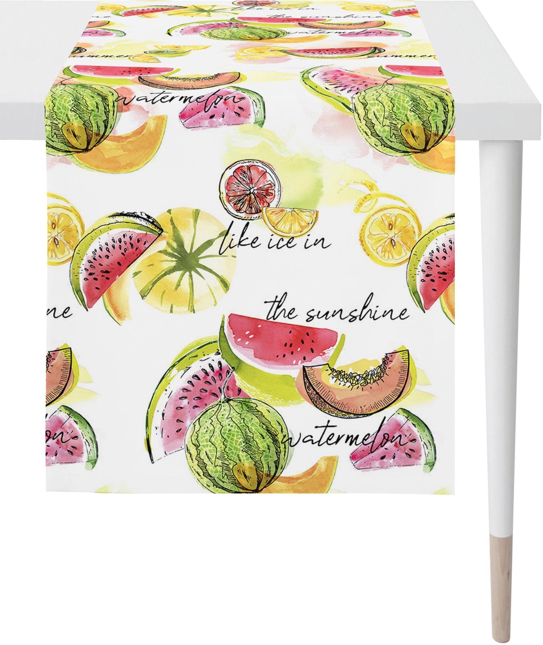 APELT Tischläufer "7187 SUMMER GARDEN, Sommerdeko, Sommer" Digitaldruck günstig online kaufen