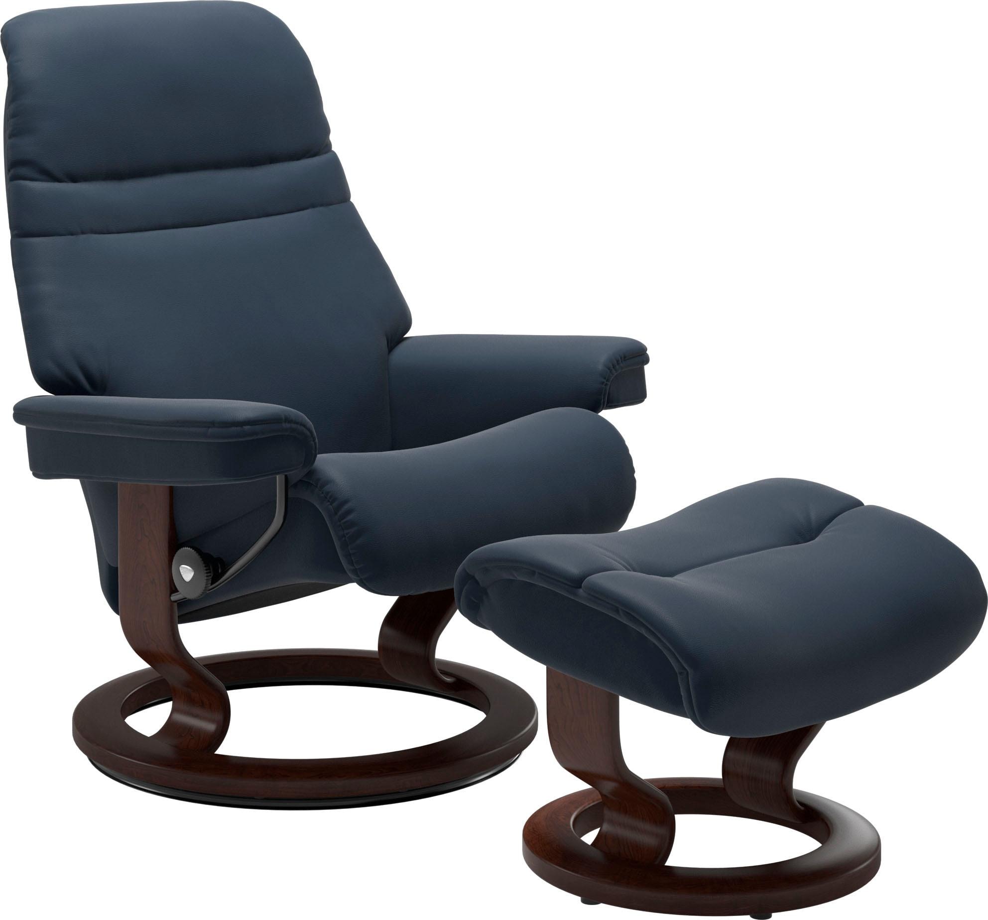 Stressless Relaxsessel "Sunrise" mit Classic Base, Größe M, Gestell Braun, in 2 Bezugsqualitäten lieferbar