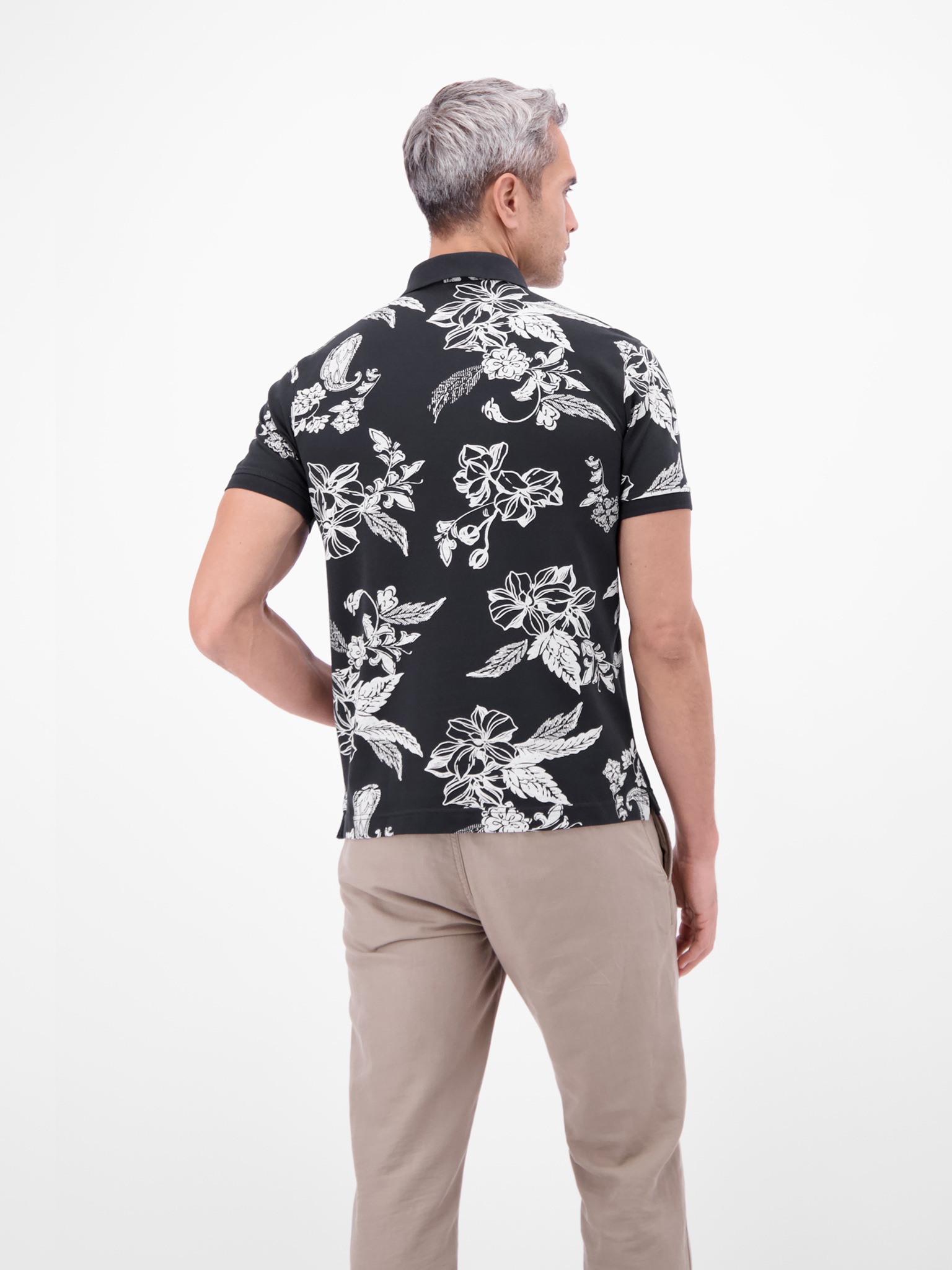 LERROS Poloshirt Kurzarm mit floralem Allover-Print günstig online kaufen
