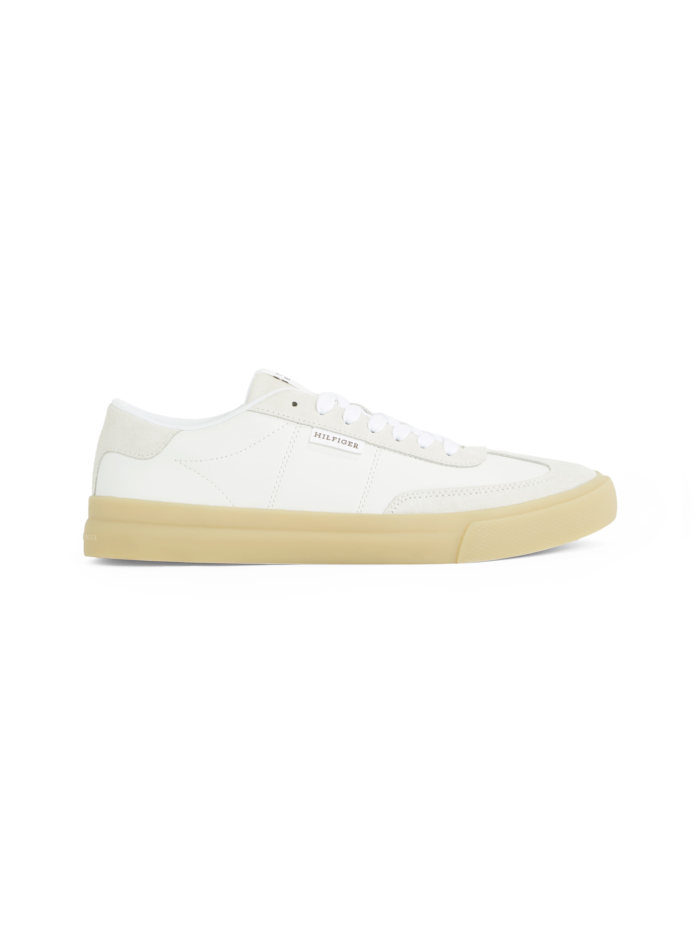 Tommy Hilfiger Sneaker »TH CUPSET SUMMER LTH«, Freizeitschuh, Halbschuh, Schnürschuh mit seitlichem Label