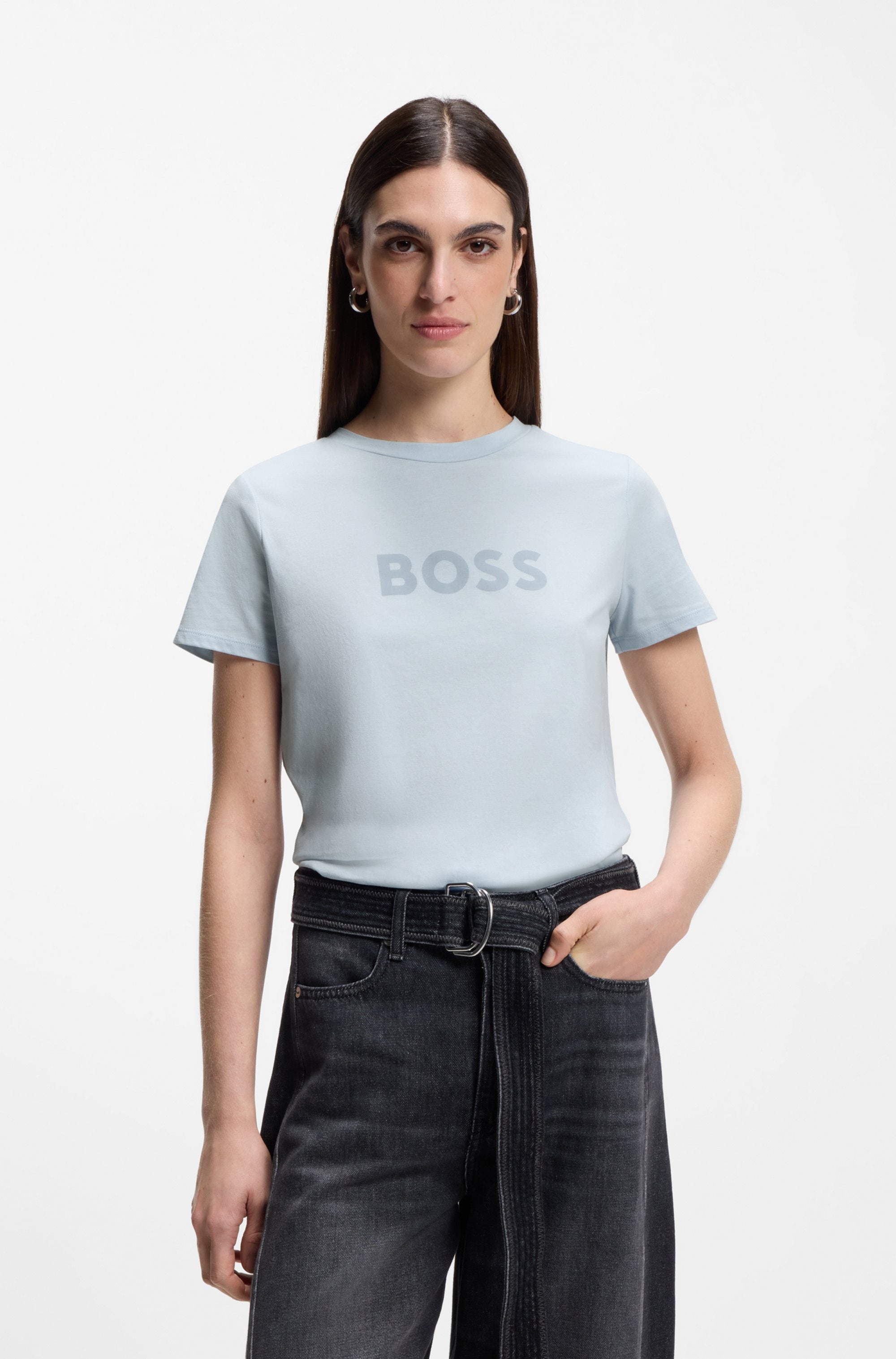 BOSS ORANGE T-Shirt "Elogo Premium Damenmode" mit BOSS-Schriftzug günstig online kaufen