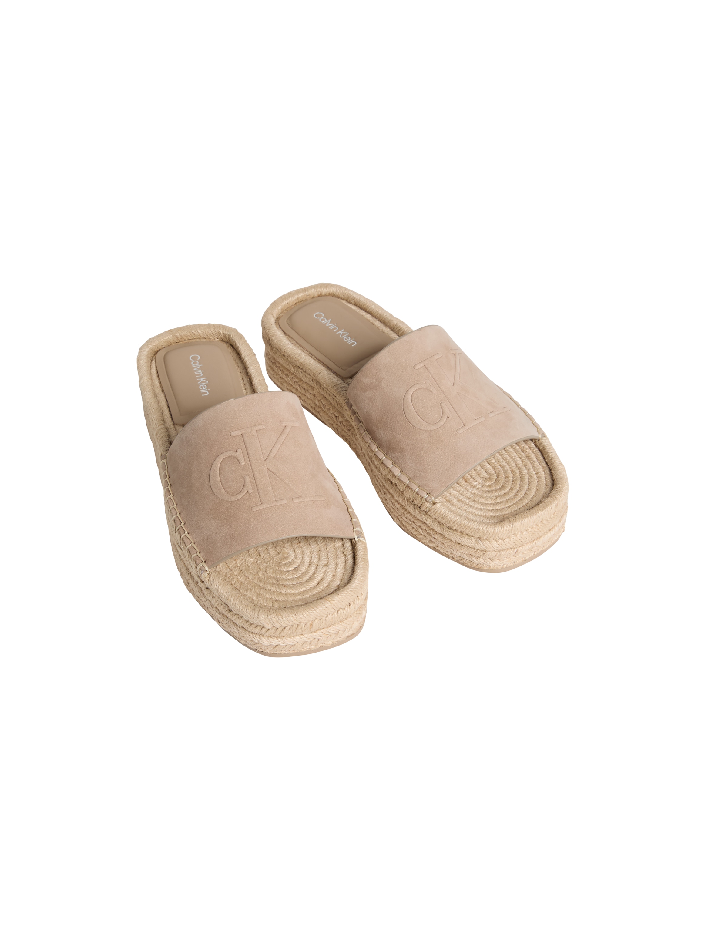 Calvin Klein Pantolette "FLATF ESPA MULE NUB MG" Sommerschuh, Strandschuh, günstig online kaufen