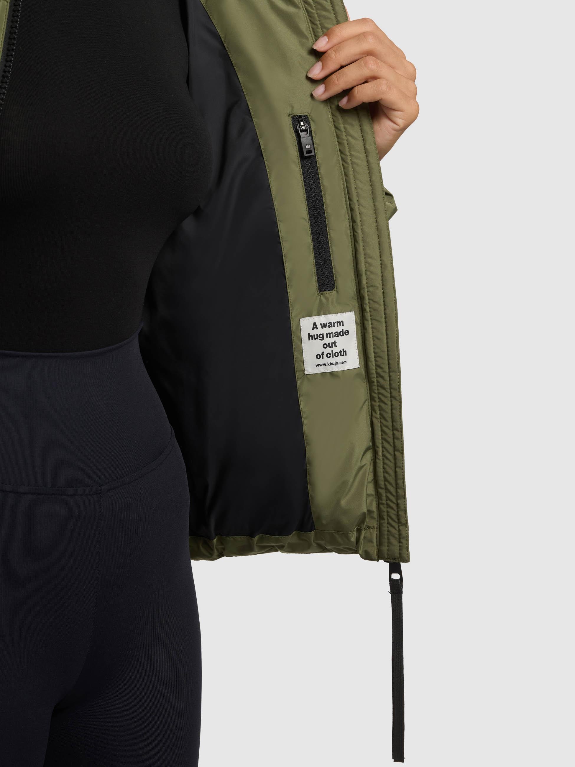khujo Outdoorjacke »Audrey Matt«, mit Kapuze, Warme Winterjacke mit verstellbarer Kapuze