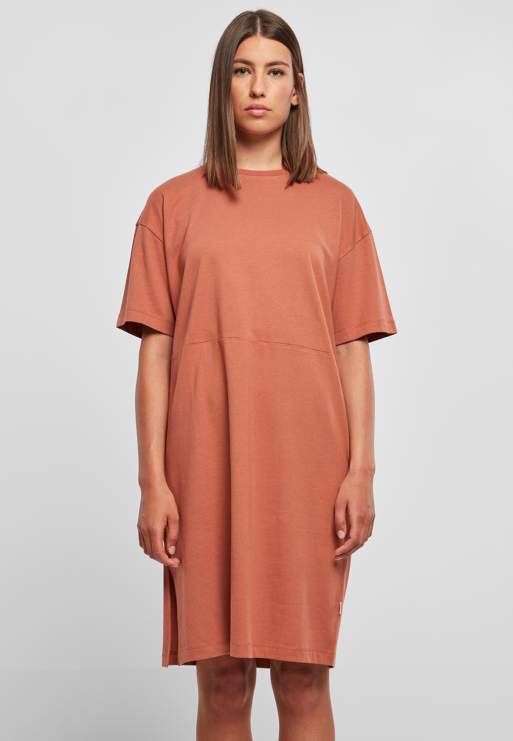 URBAN CLASSICS Shirtkleid »Urban Classics Damen Ladies Organic Oversized Slit Tee Dress«, (1 tlg.)