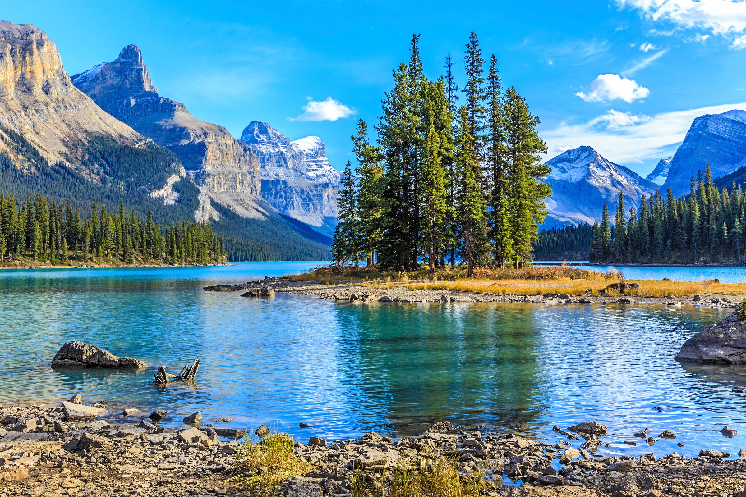 Papermoon Fototapete "Spirit Island in Maligne Lake" glatt