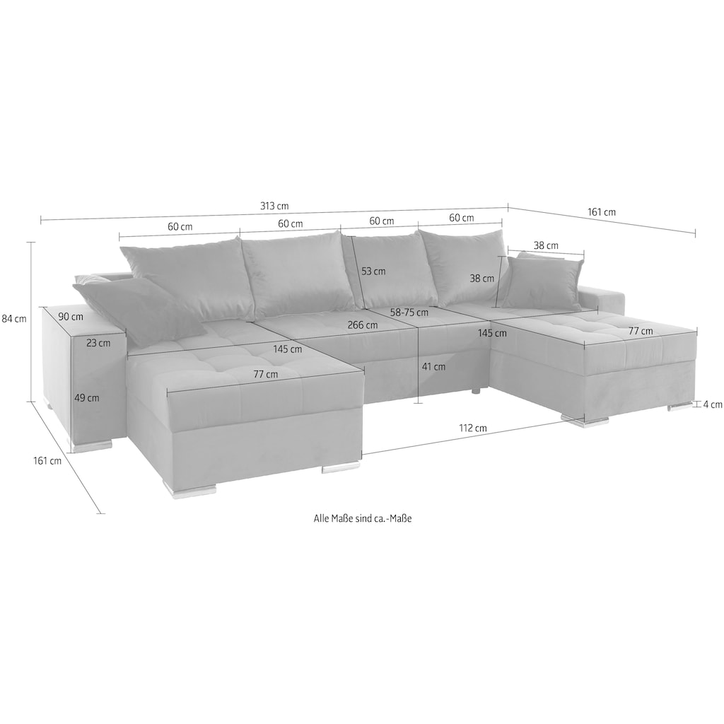 COLLECTION AB Wohnlandschaft »Josy U-Form«